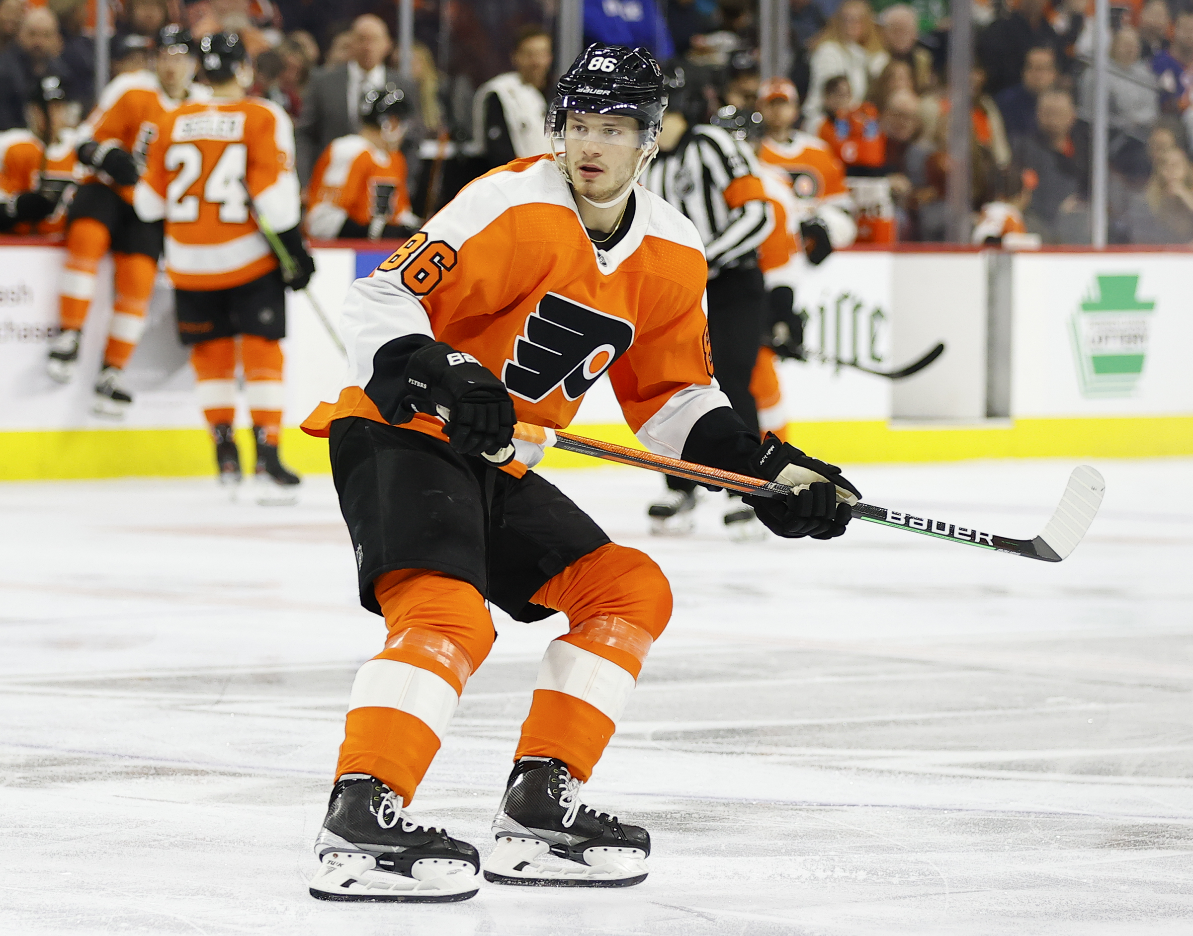 Joel Farabee Philadelphia Flyers Signed Replica Reverse Retro 2022