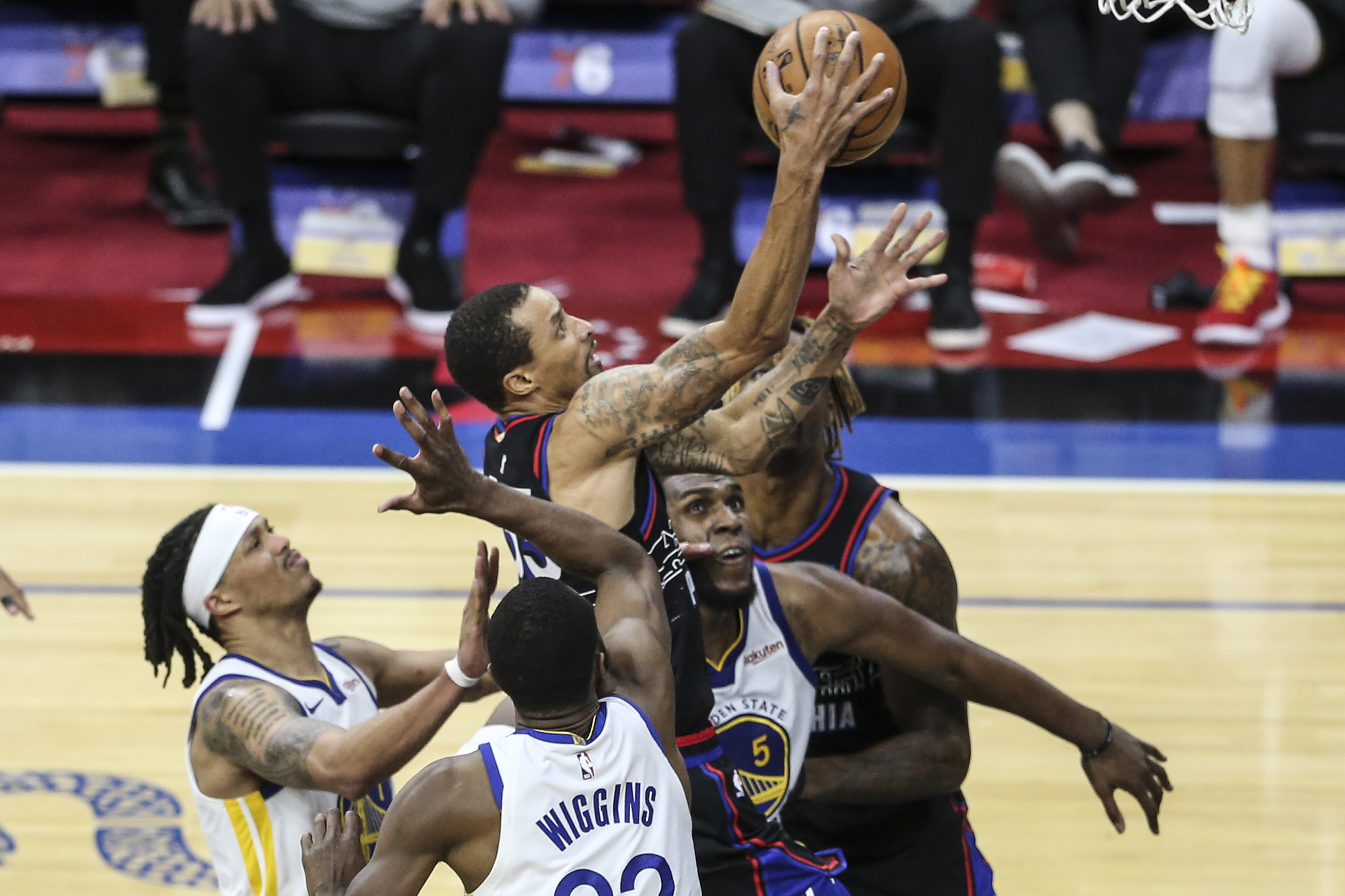 George Hill solid in 76ers debut vs. Stephen Curry, Golden State