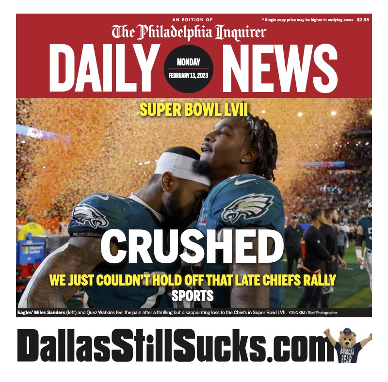Super Bowl LVII: Front pages of Kansas City Star, Philadelphia