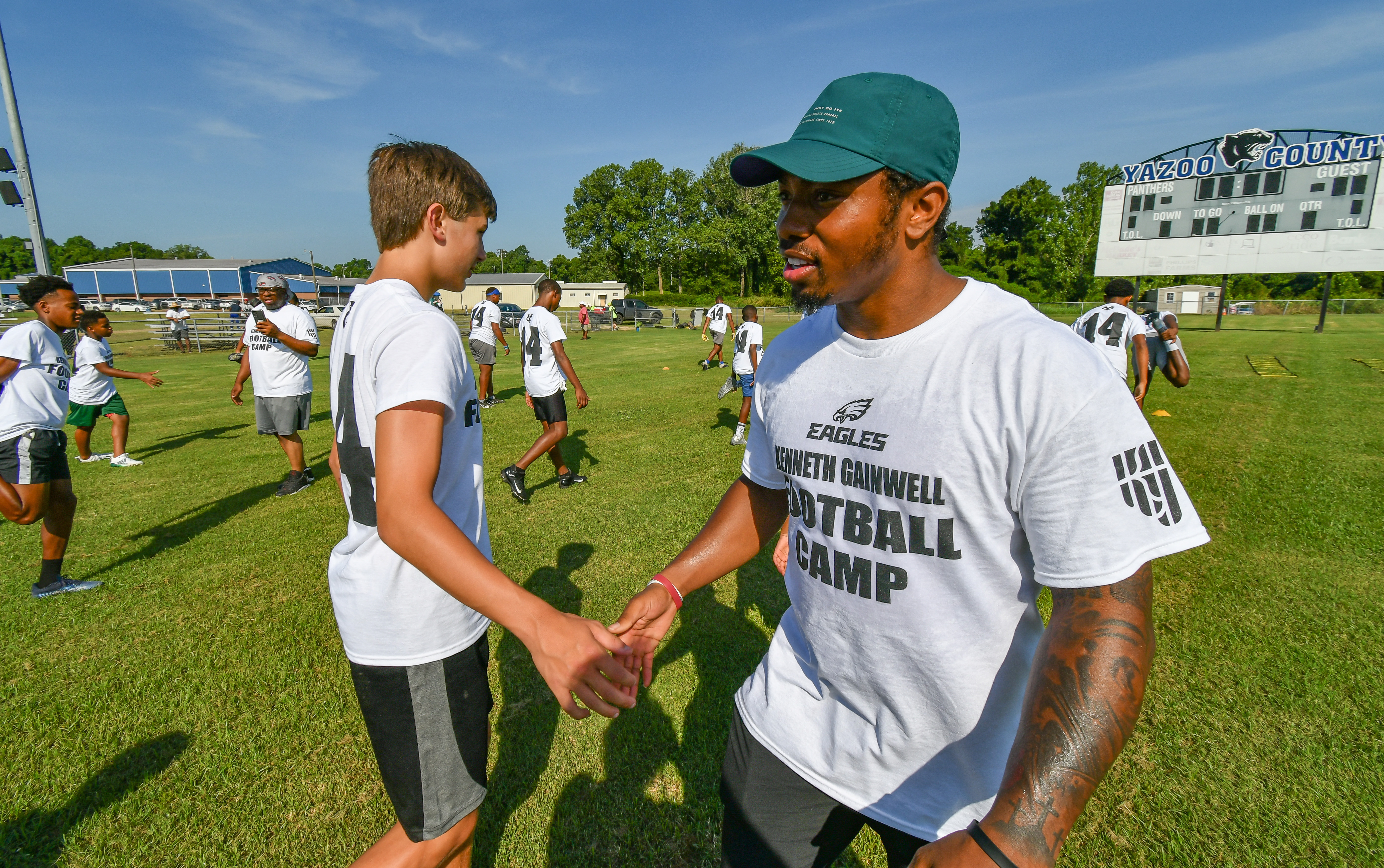 Thank you to everyone who came out to @isaiahhodgins 1st Youth Football  Camp powered by @amptevents 