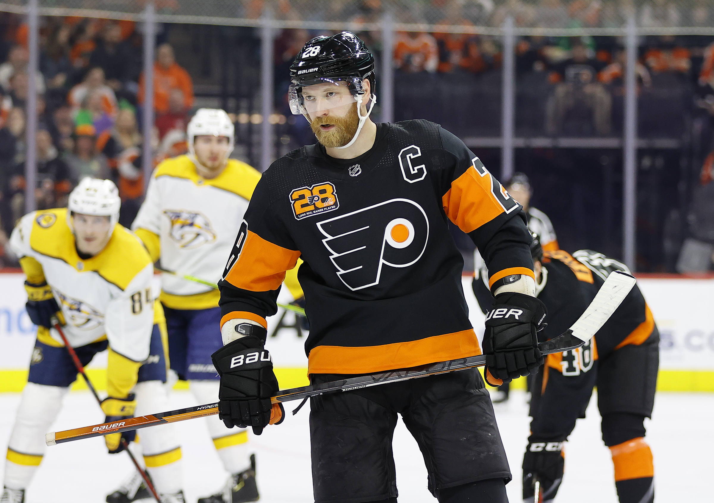 Claude Giroux Philadelphia Flyers Autographed Orange Adidas 2020