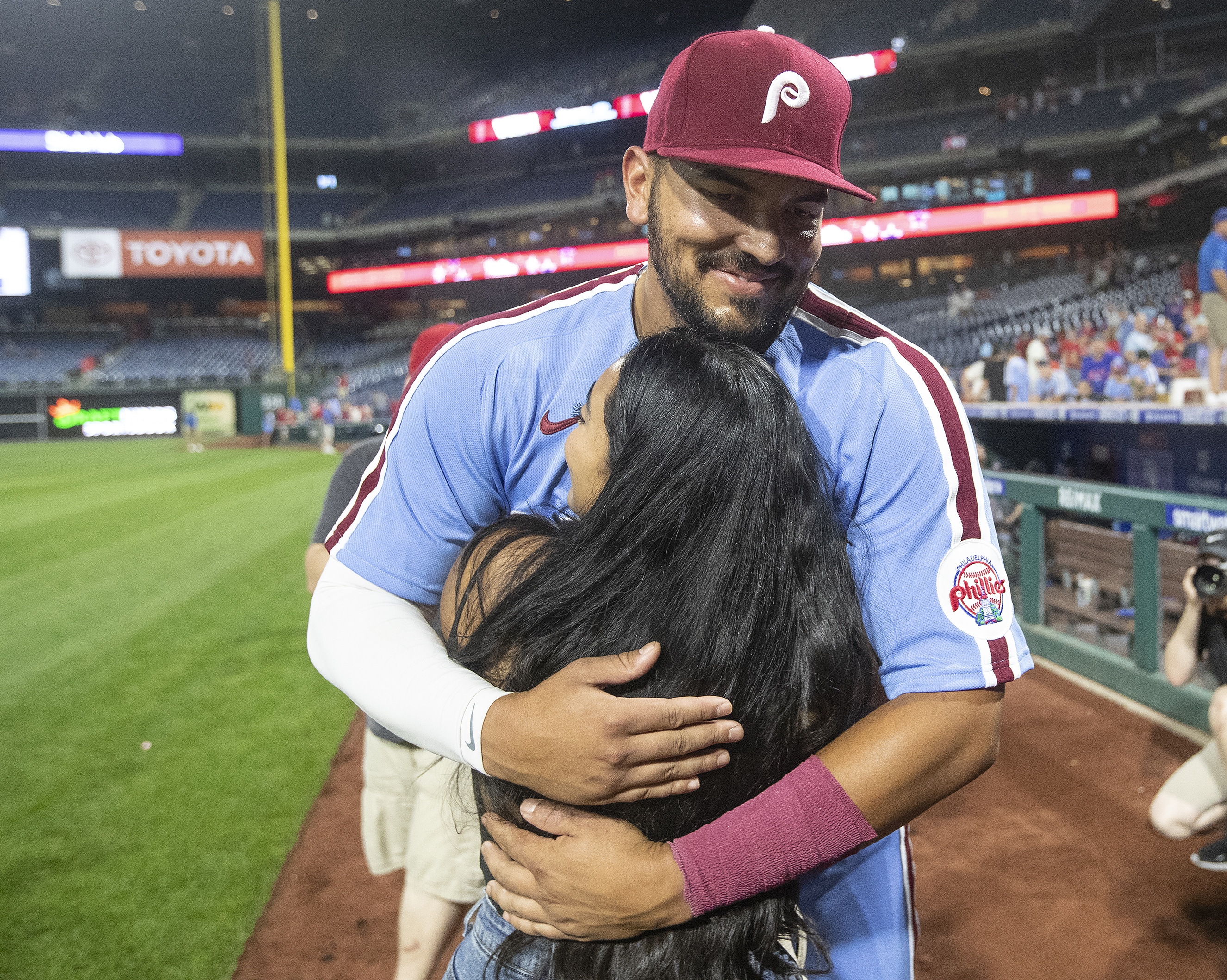 Phillies' Darick Hall enjoys aftermath of homering for his first