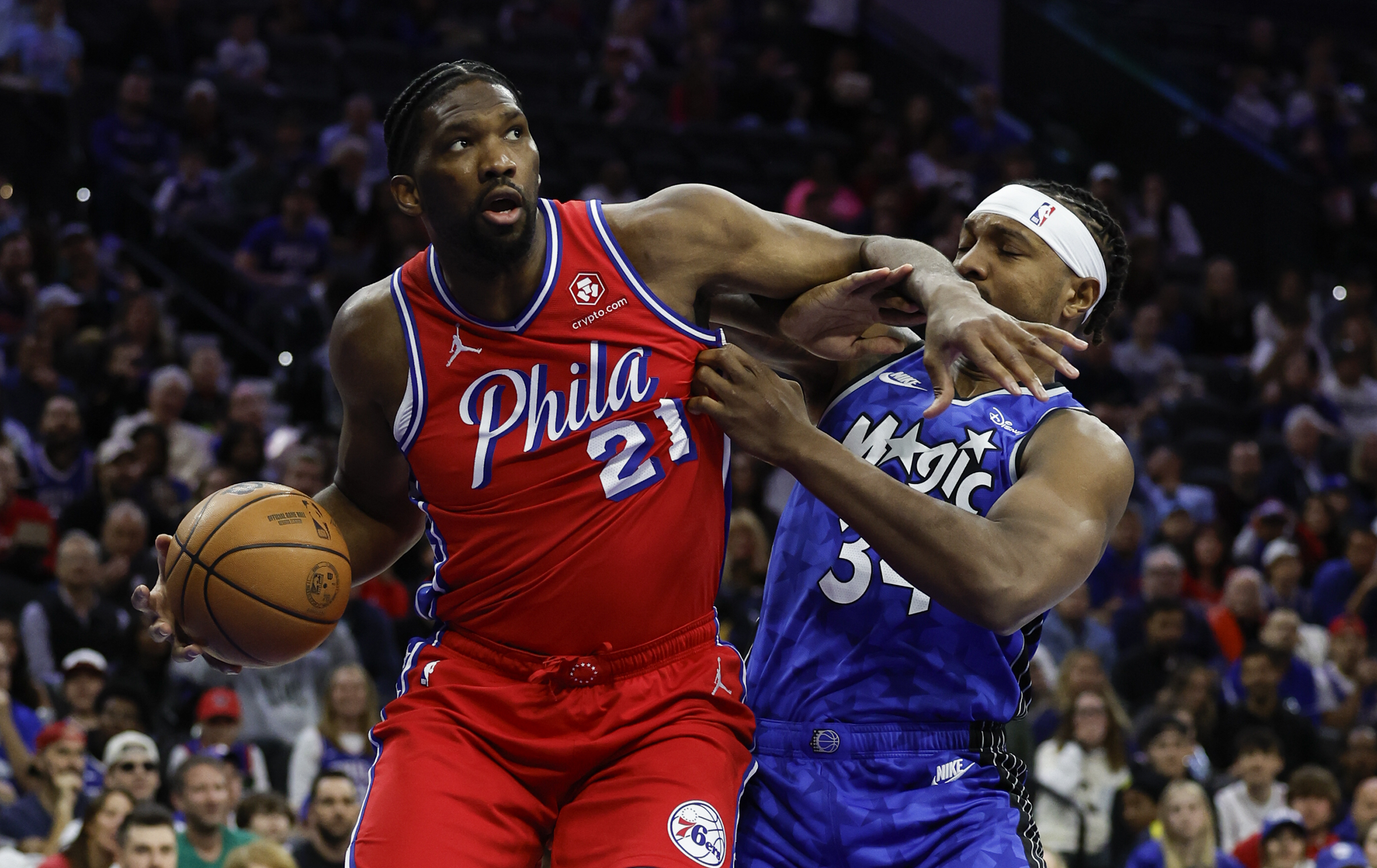 Joel Embiid (left) is expected to be named to Team USA in the near future for the 2024 Paris Olympics this summer.