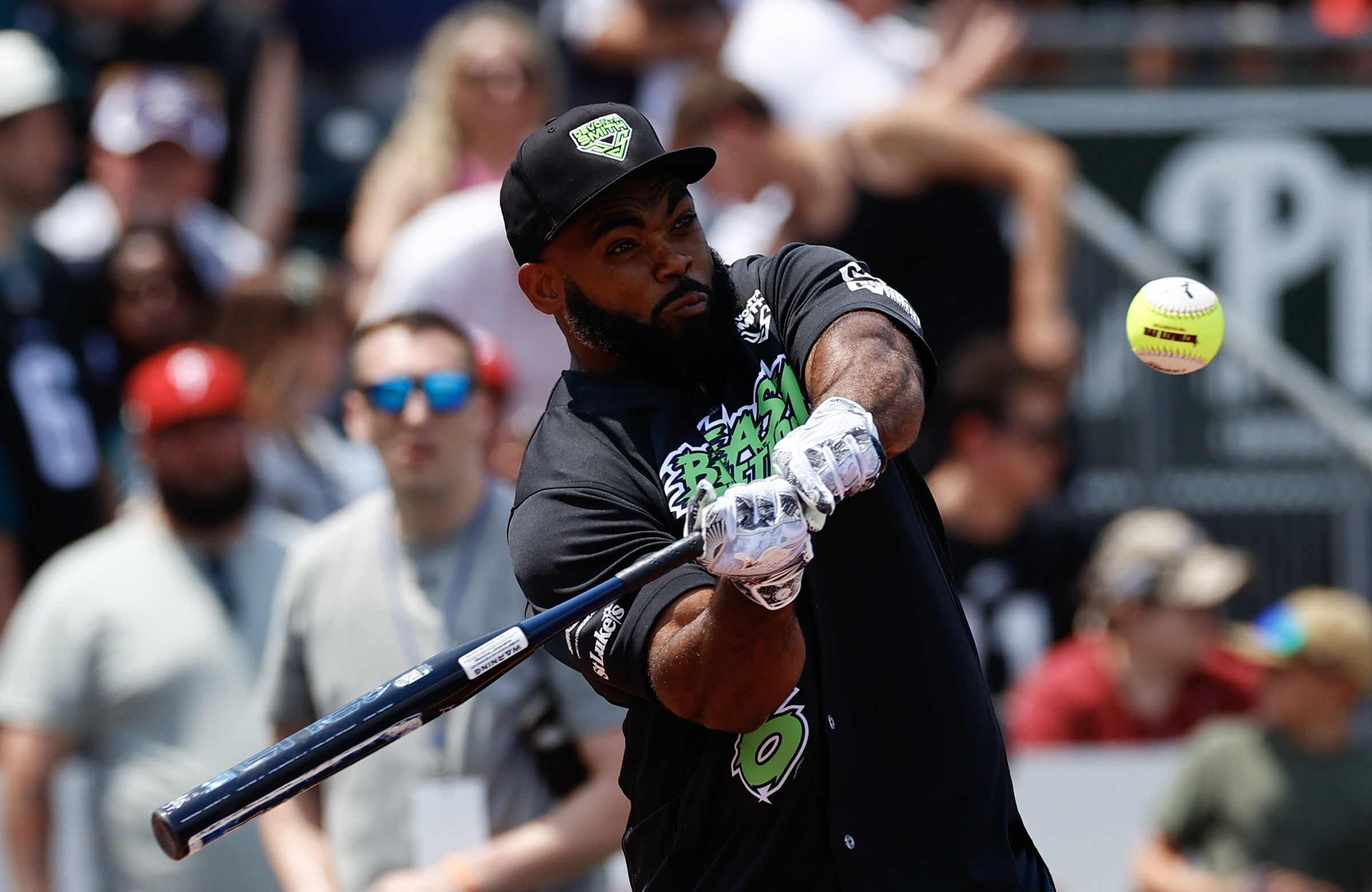 A.J. Brown, Jalen Hurts show their power at DeVonta Smith's charity softball  game