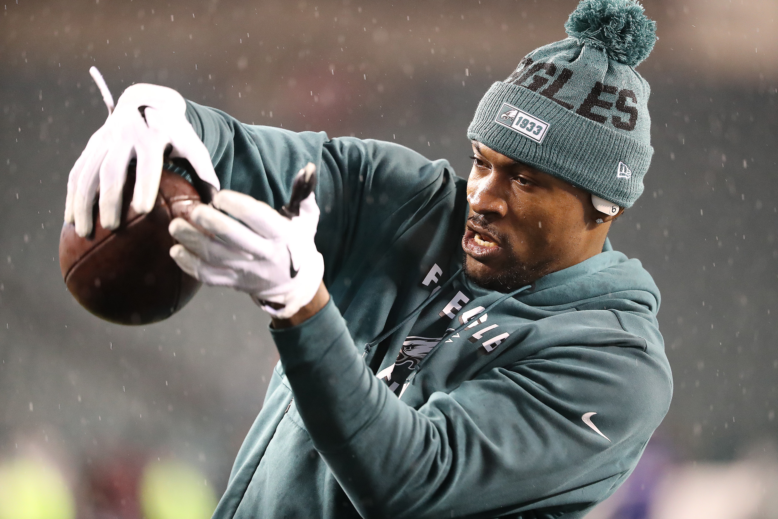 Philadelphia Eagles' Alshon Jeffery in action during an NFL football game  against the Chicago Bears, Sunday, Nov. 3, 2019, in Philadelphia. (AP  Photo/Matt Rourke Stock Photo - Alamy