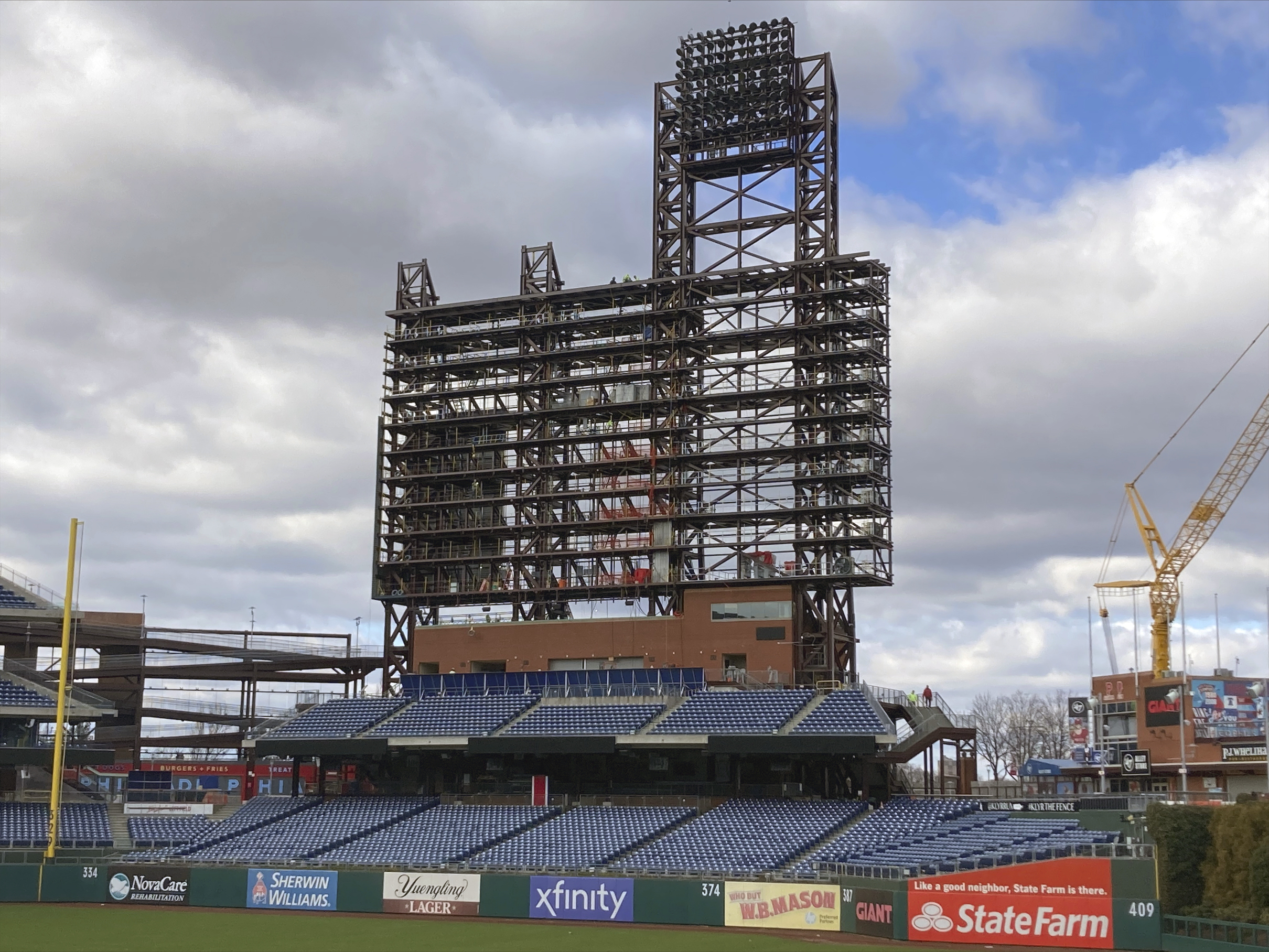 Philadelphia Phillies' new scoreboard is almost done, and it's