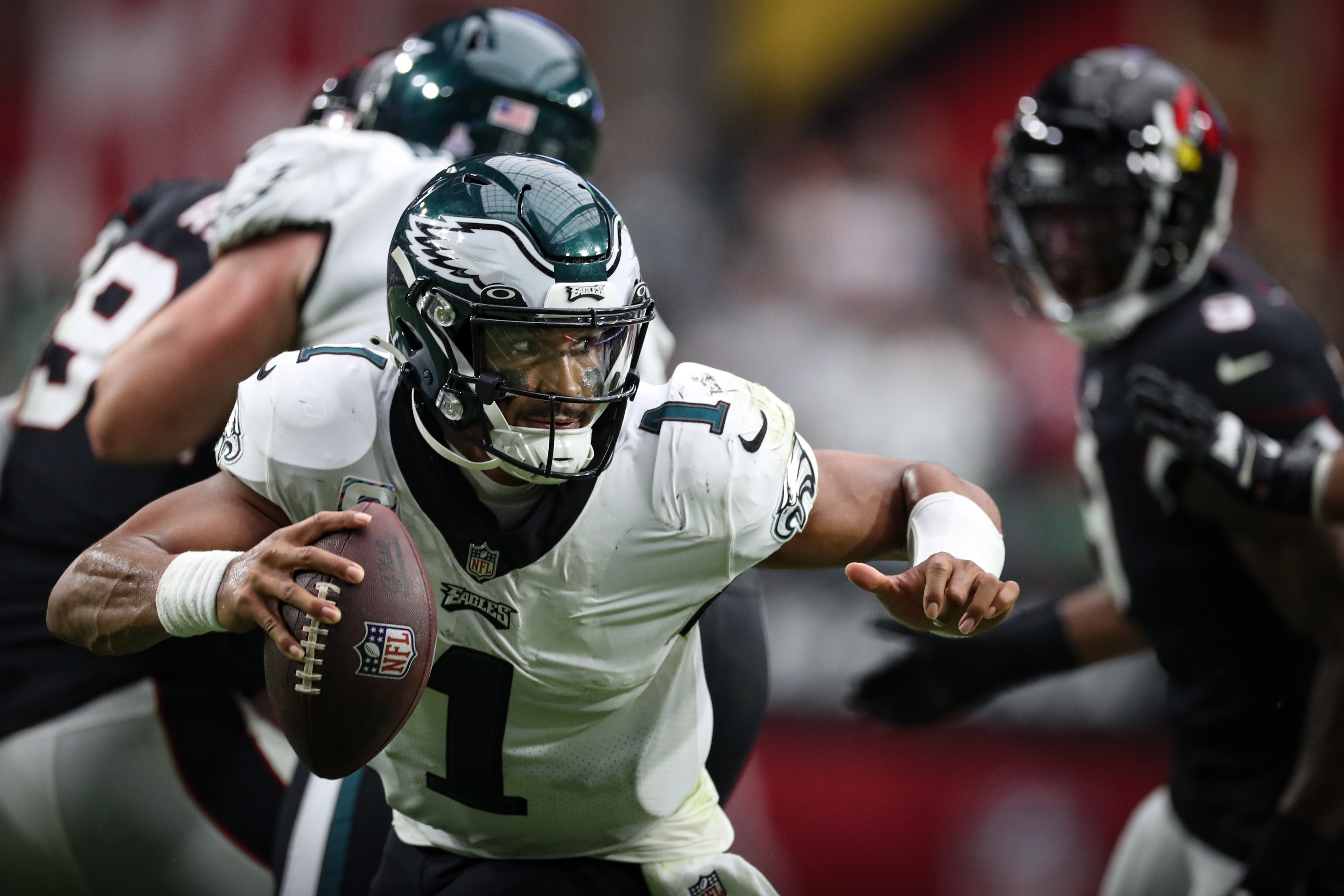 Jalen Hurts audibles on Philadelphia Eagles' jersey number