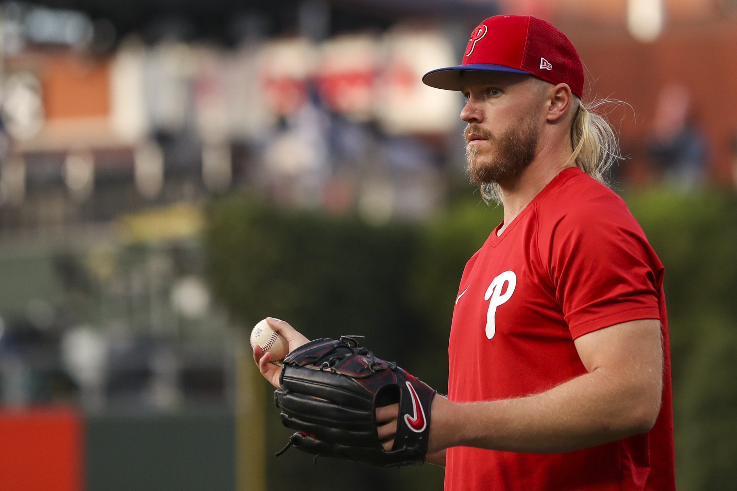 Phillies' Noah Syndergaard didn't get to catch Chase Utley's first