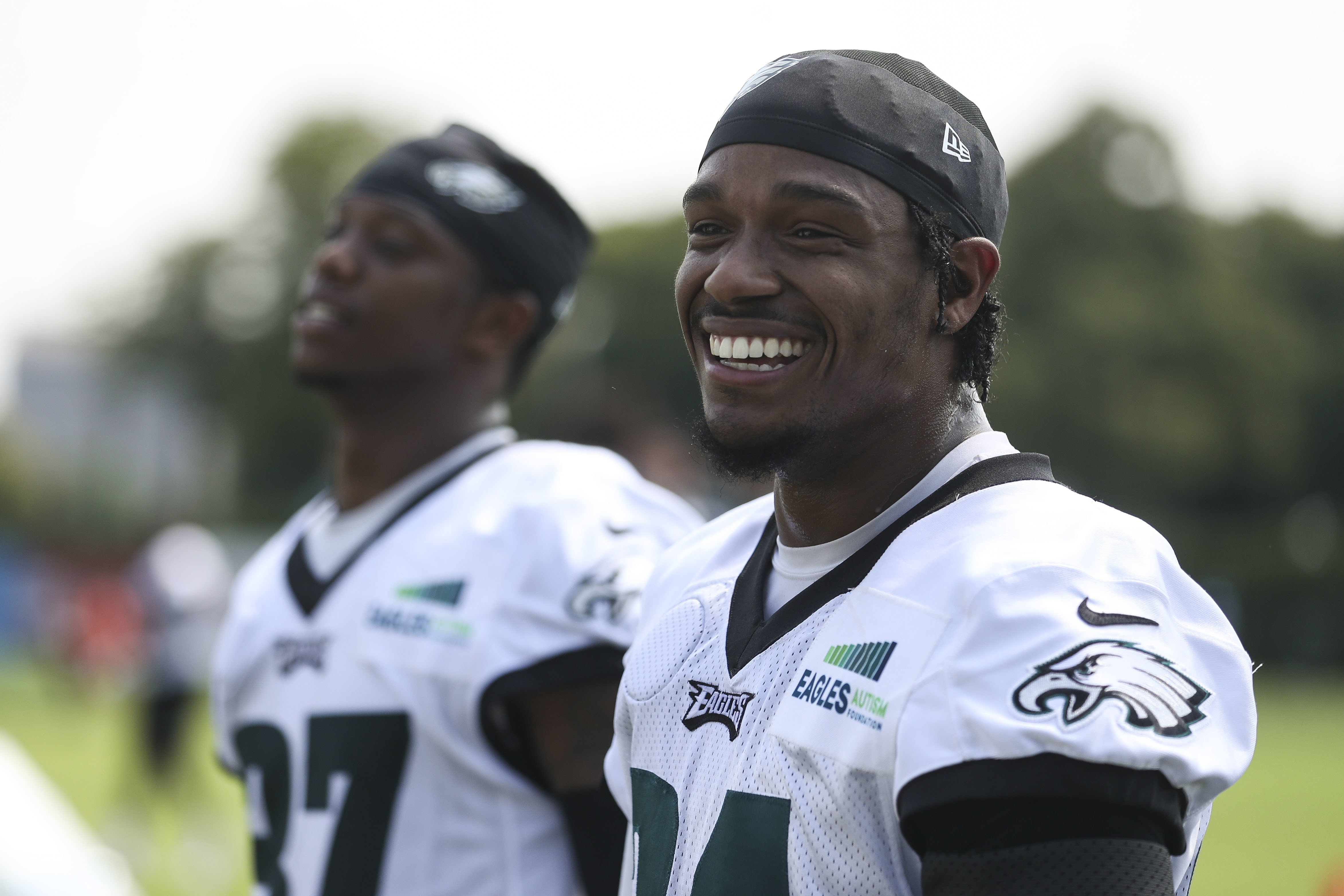 Philadelphia, Pennsylvania, USA. 17th Aug, 2021. NFL wide receiver MICHAEL  WALKER, of the Philadelphia Eagles, at a joint practice session between the  Eagles and the New England Patriots during training camp Tuesday