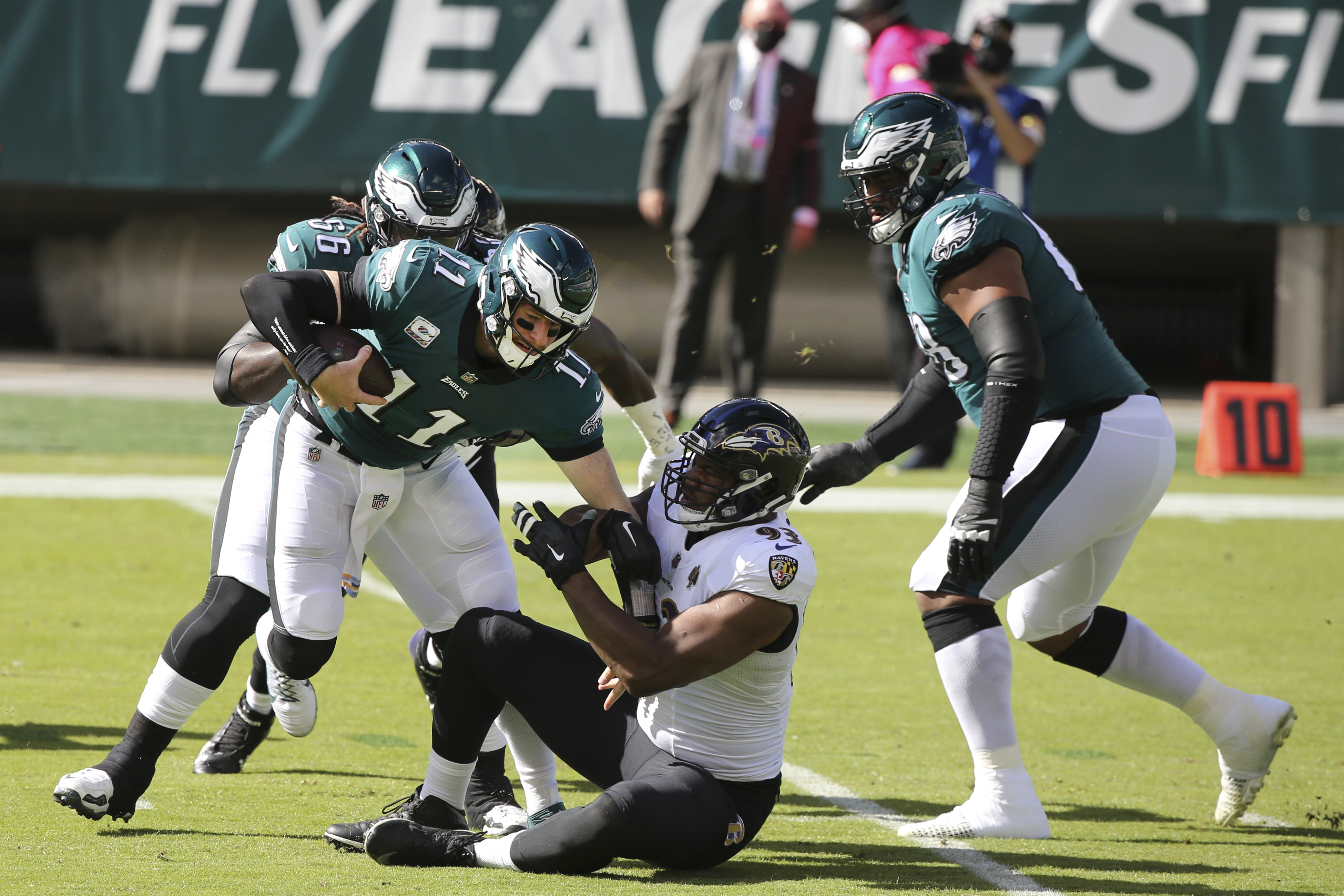 NFL: Jordan Mailata tackle, Philadelphia Eagles v Baltimore Ravens