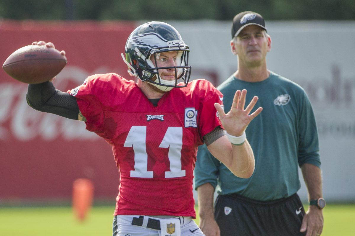 Carson Wentz rocks Commanders, Eagles and Colts gear in new training photos