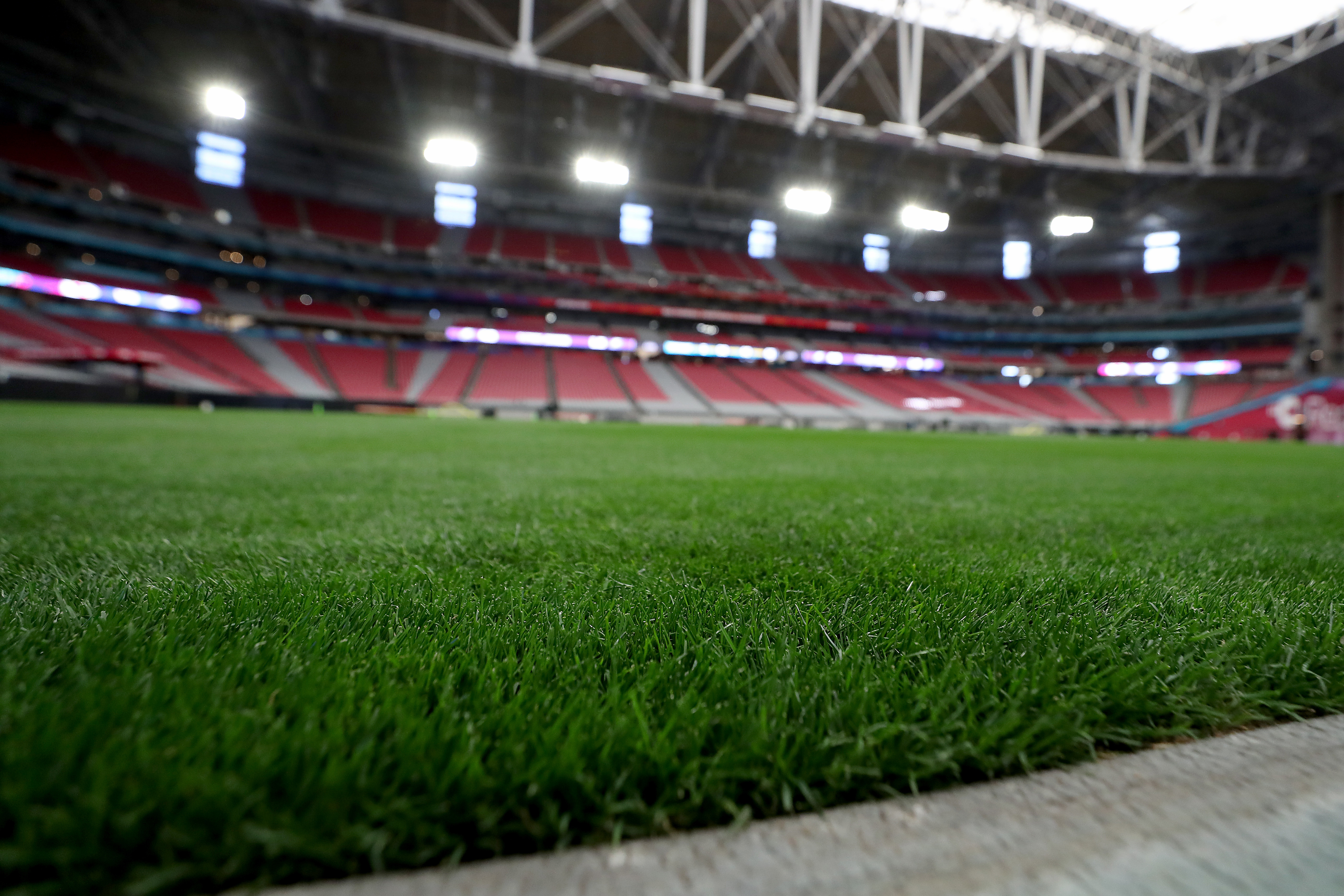 How State Farm Stadium field is prepared for the Super Bowl