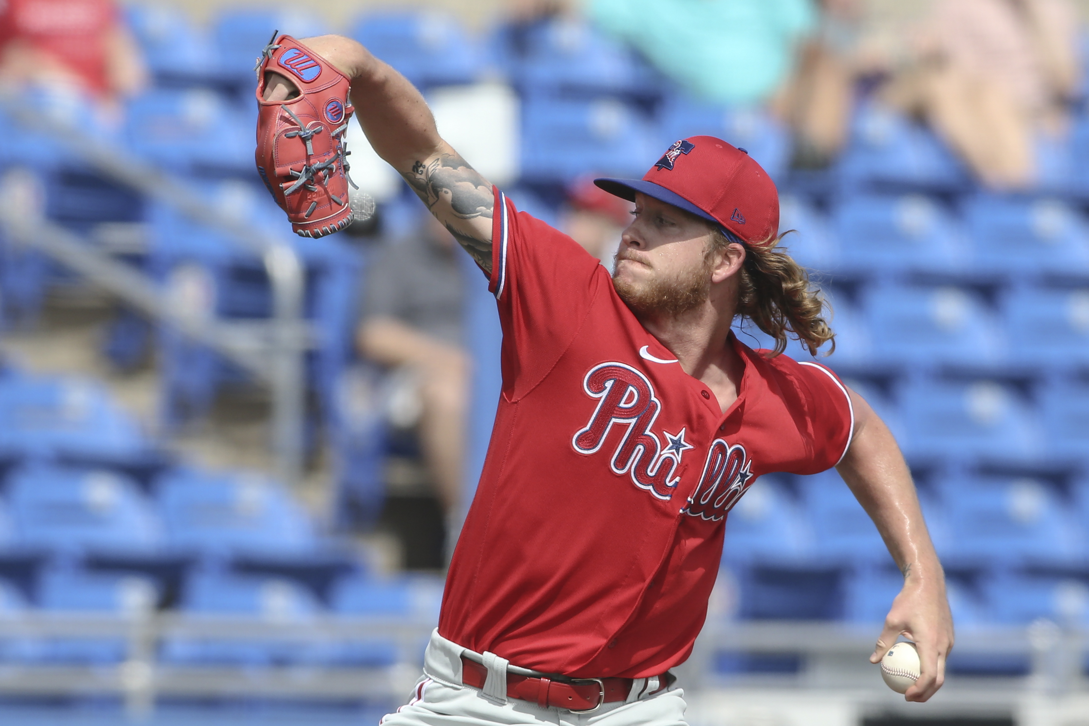 Bailey Falter allows five runs to Reds