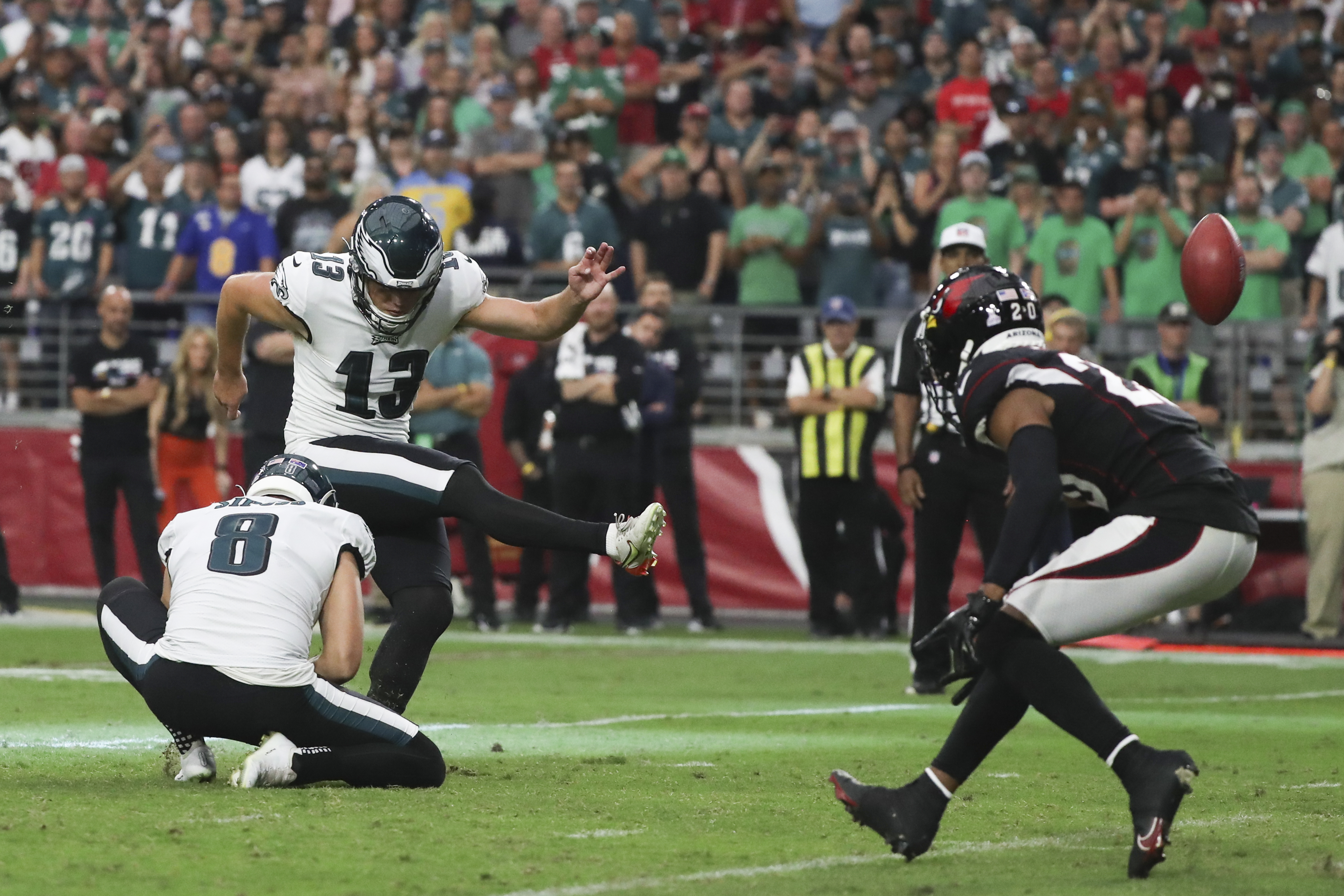 Cameron 'Dicker the Kicker' boots the Eagles past the Cardinals