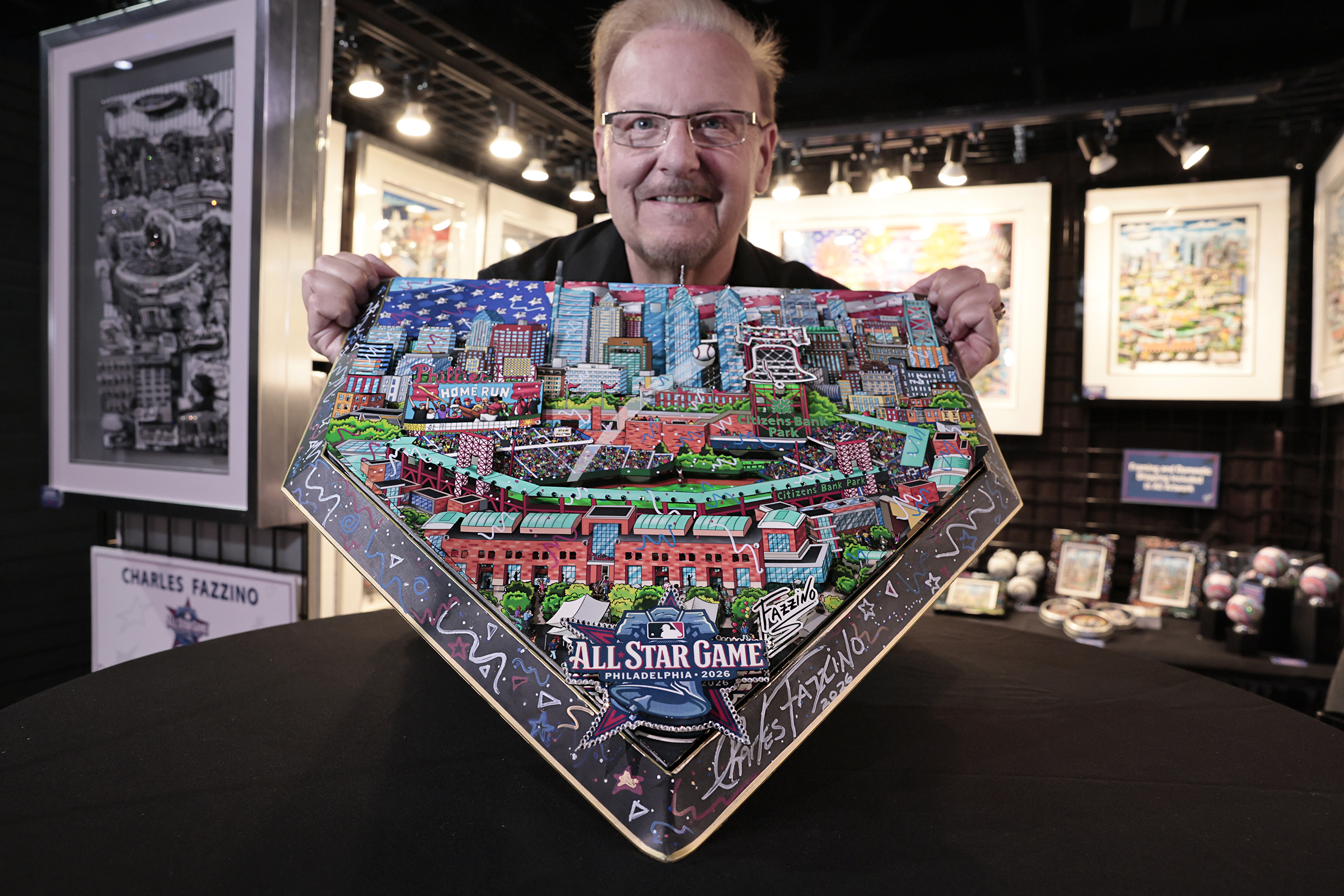 The MLB All-Star Game's official commemorative artist creates