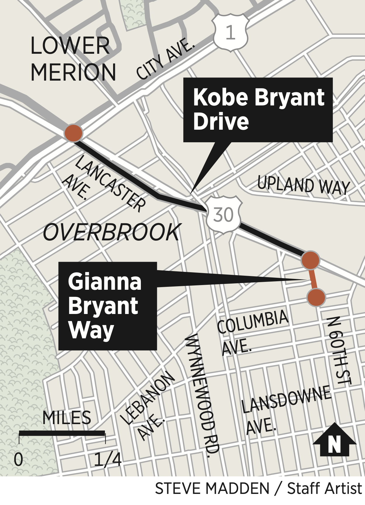 Kobe Bryant Drive? Gianna Bryant Way? The real effort to bring both to  Overbrook