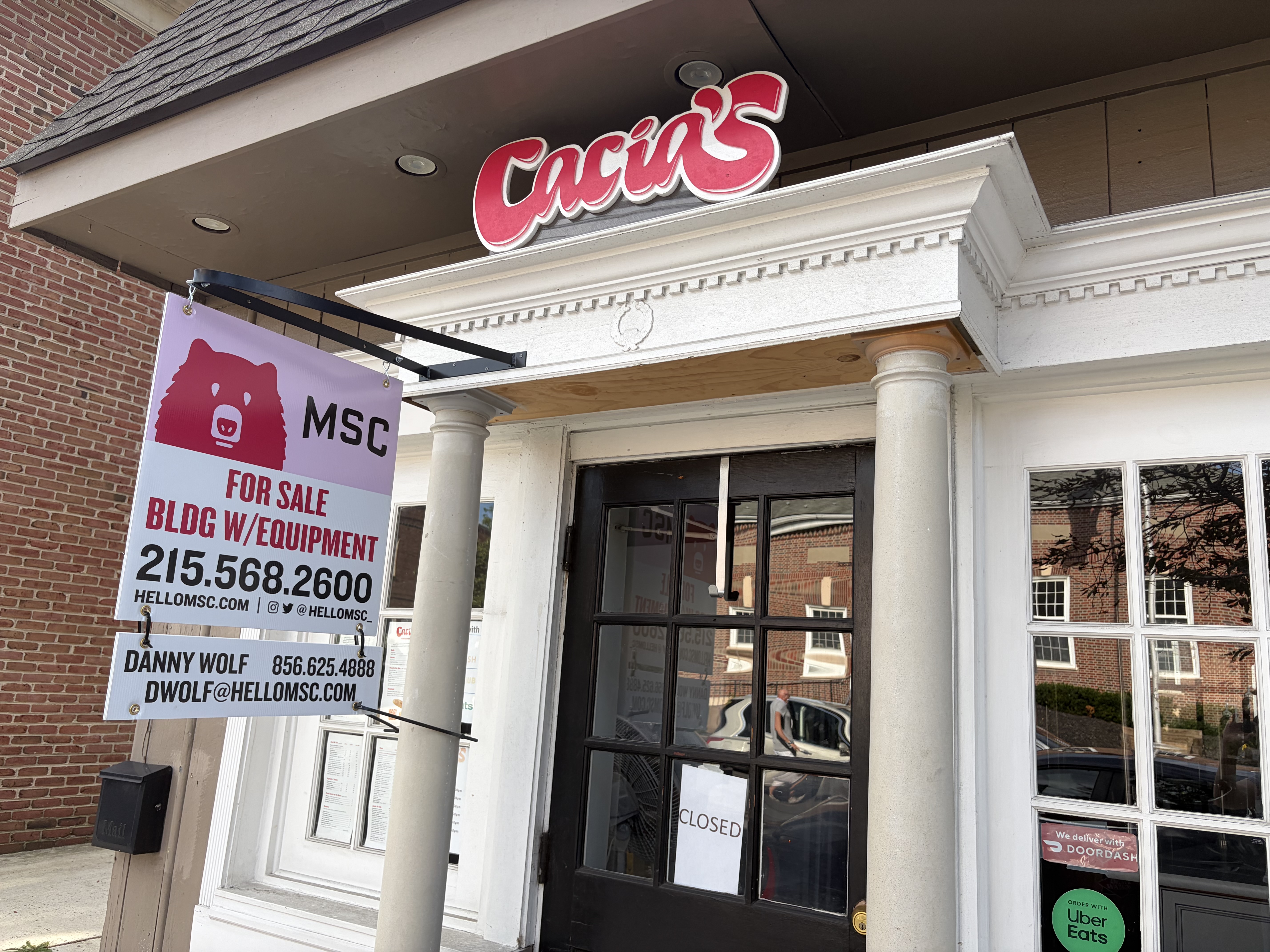 Cacia's Bakery in Haddonfield appears to be closed, and U.S. Rep