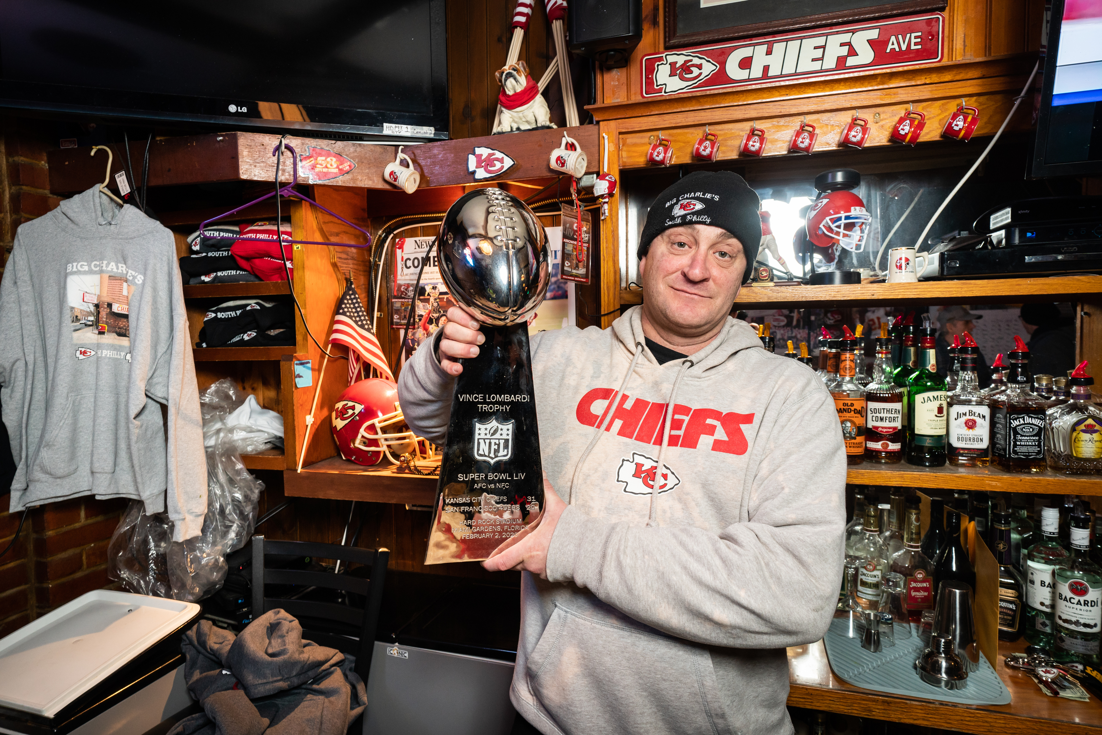 At Big Charlie's Saloon, South Philly's mecca of Kansas City Chiefs fandom,  Super Bowl dreams live on