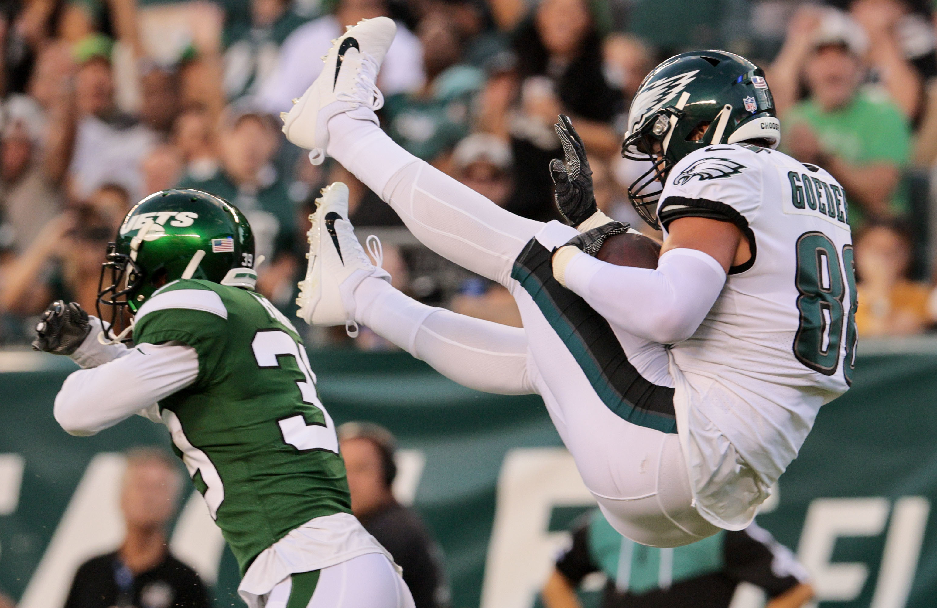 Philadelphia Eagles defensive end Tarron Jackson (75) looks on during an  NFL football workout, Thursday, Jan. 26, 2023, in Philadelphia. The Eagles  are scheduled to play the San Francisco 49ers Sunday in