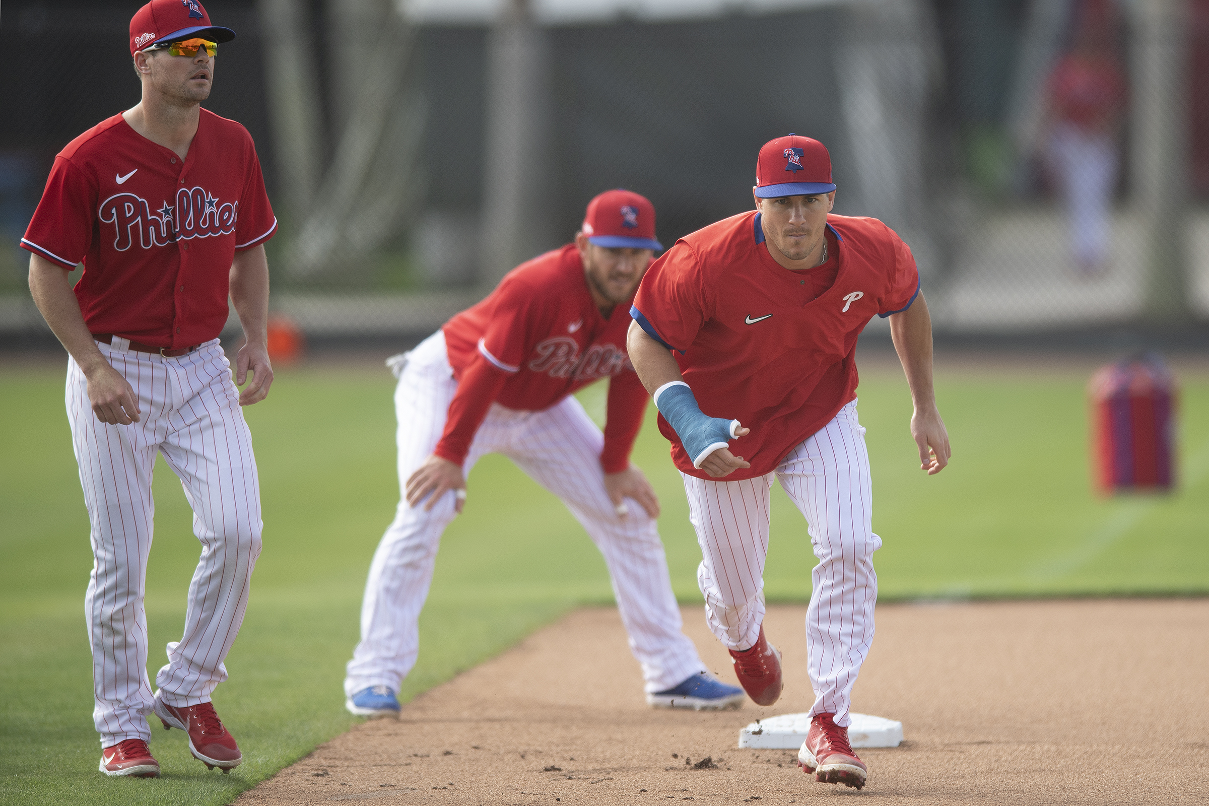 Phillies' Rhys Hoskins: Don't expect universal DH or expanded