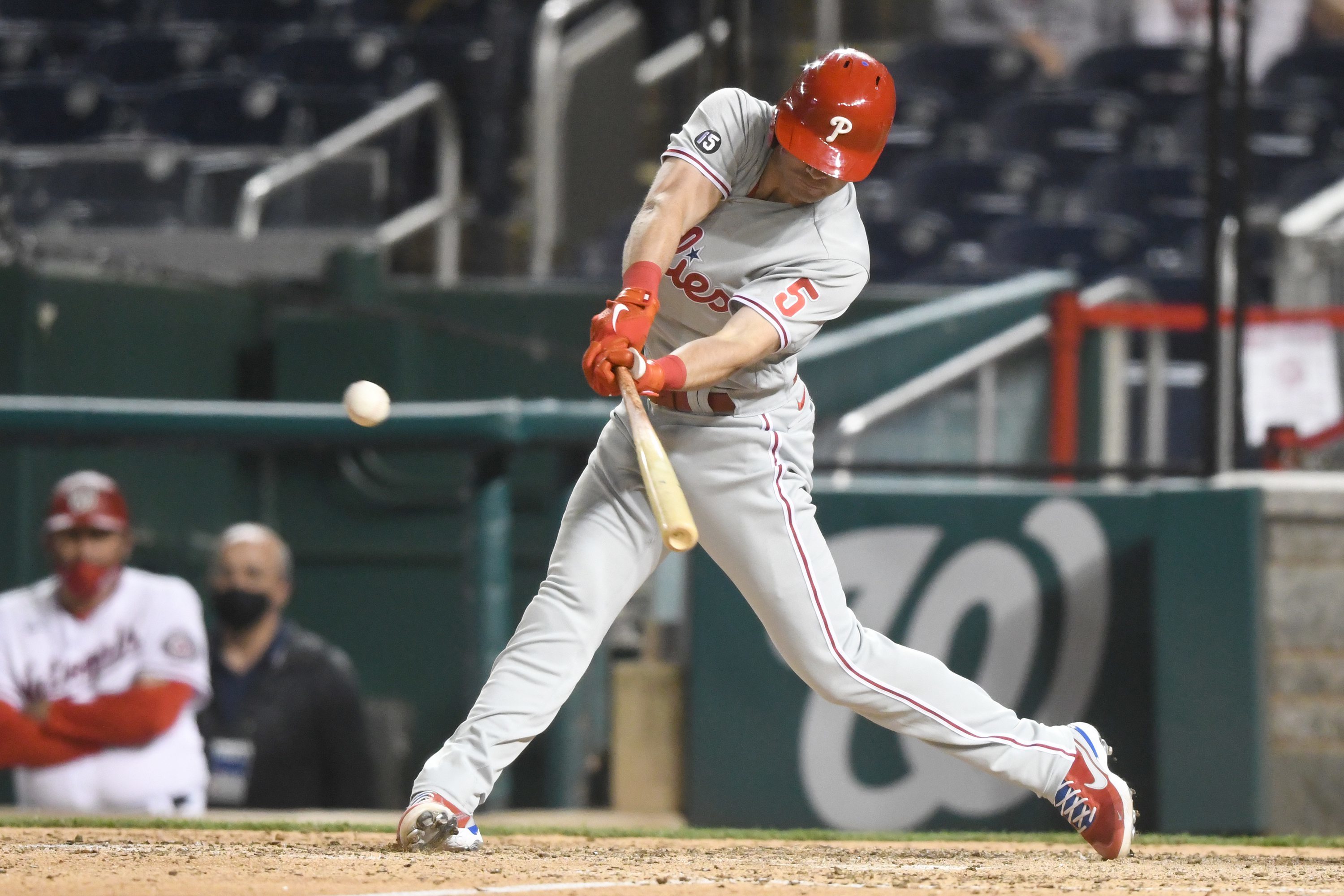 Ryan Zimmerman strikes out swinging., 06/15/2021