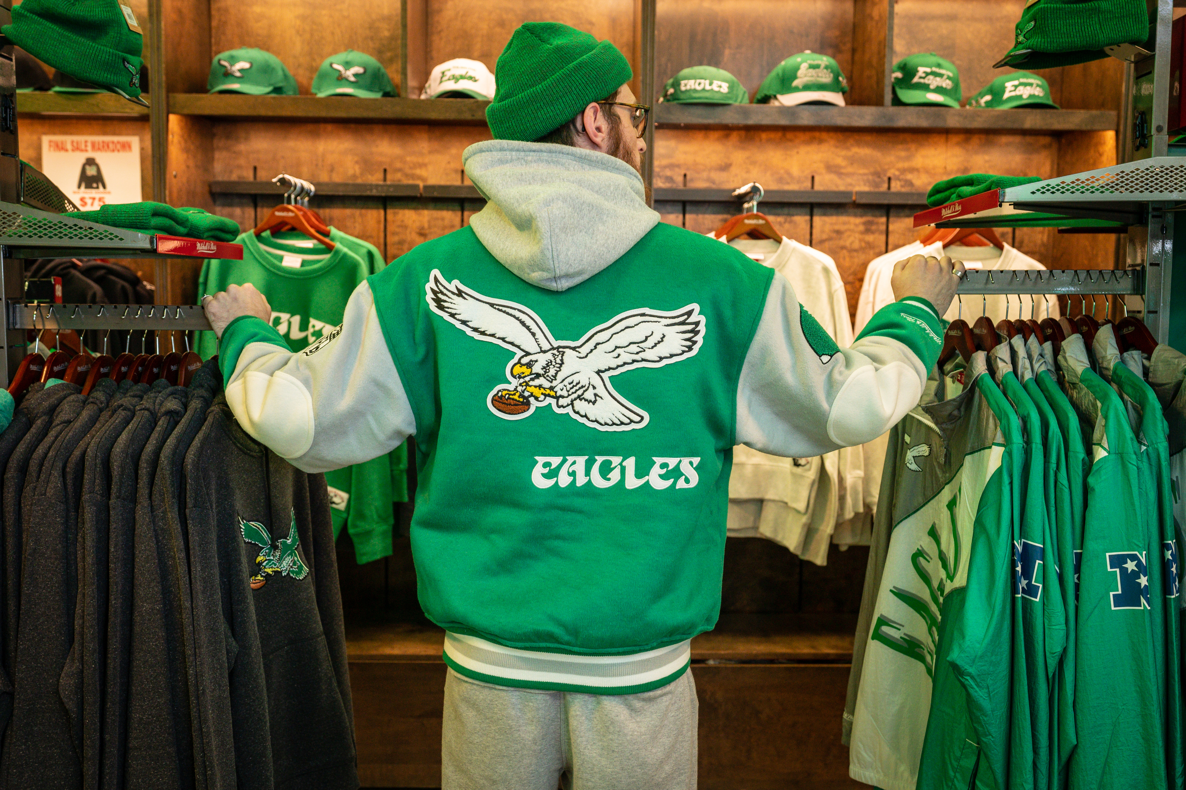 Where to buy kelly green Eagles jerseys and gear in Philly and New Jersey