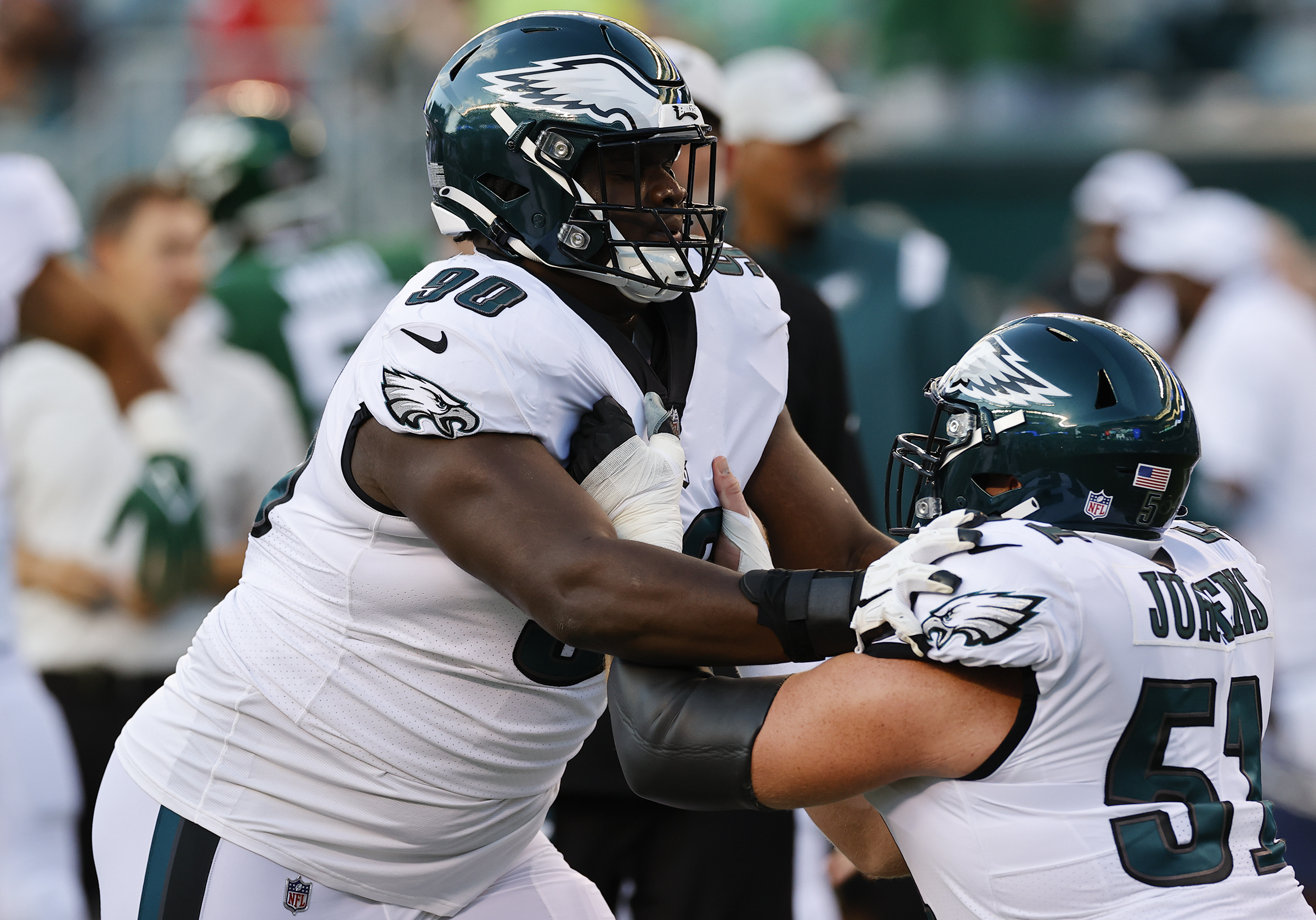 NFL training camp 2022: Eagles rookie Jordan Davis not happy video of him  bulldozing an OL went viral