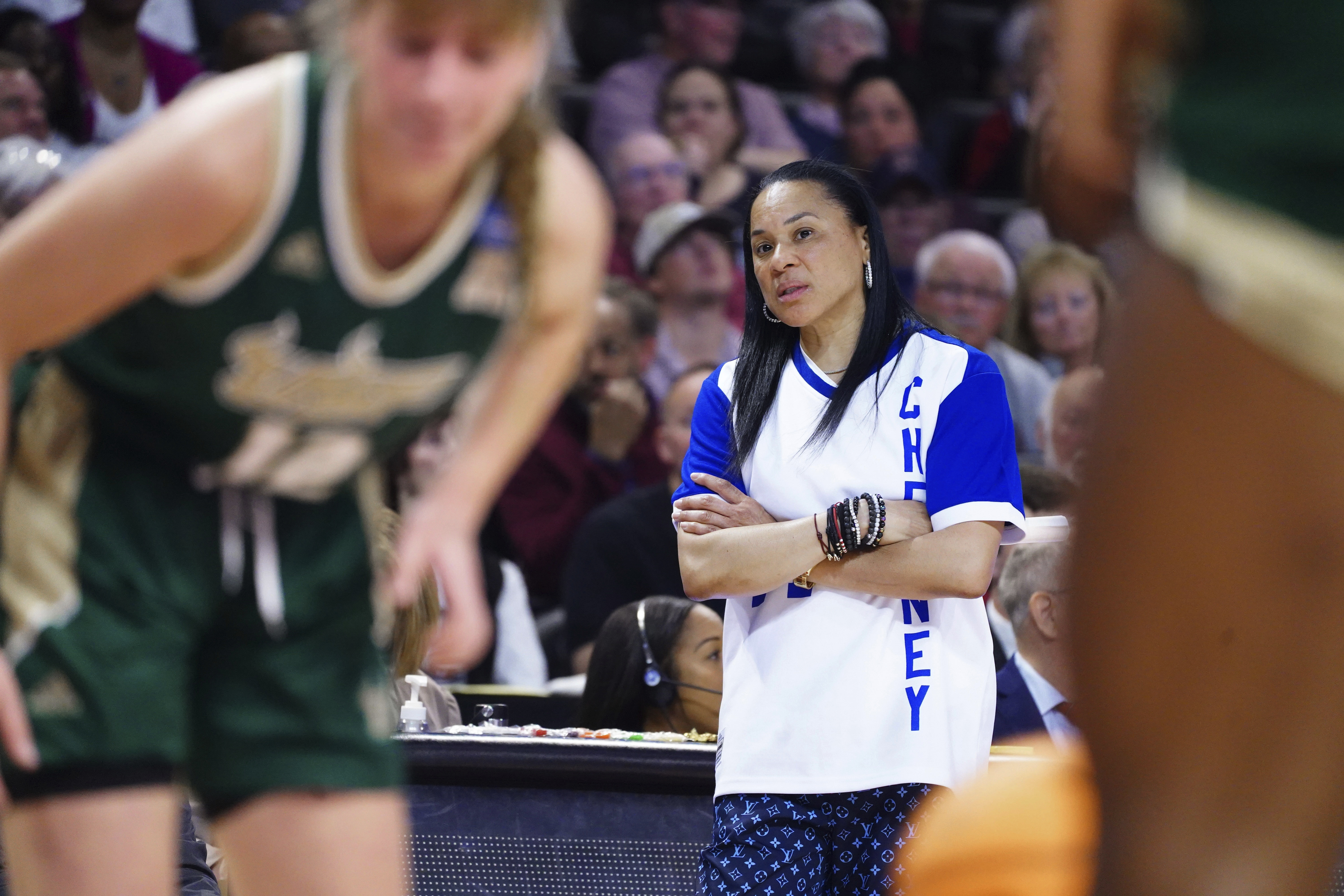 March Madness: Dawn Staley's wears a Cheyney jersey while coaching
