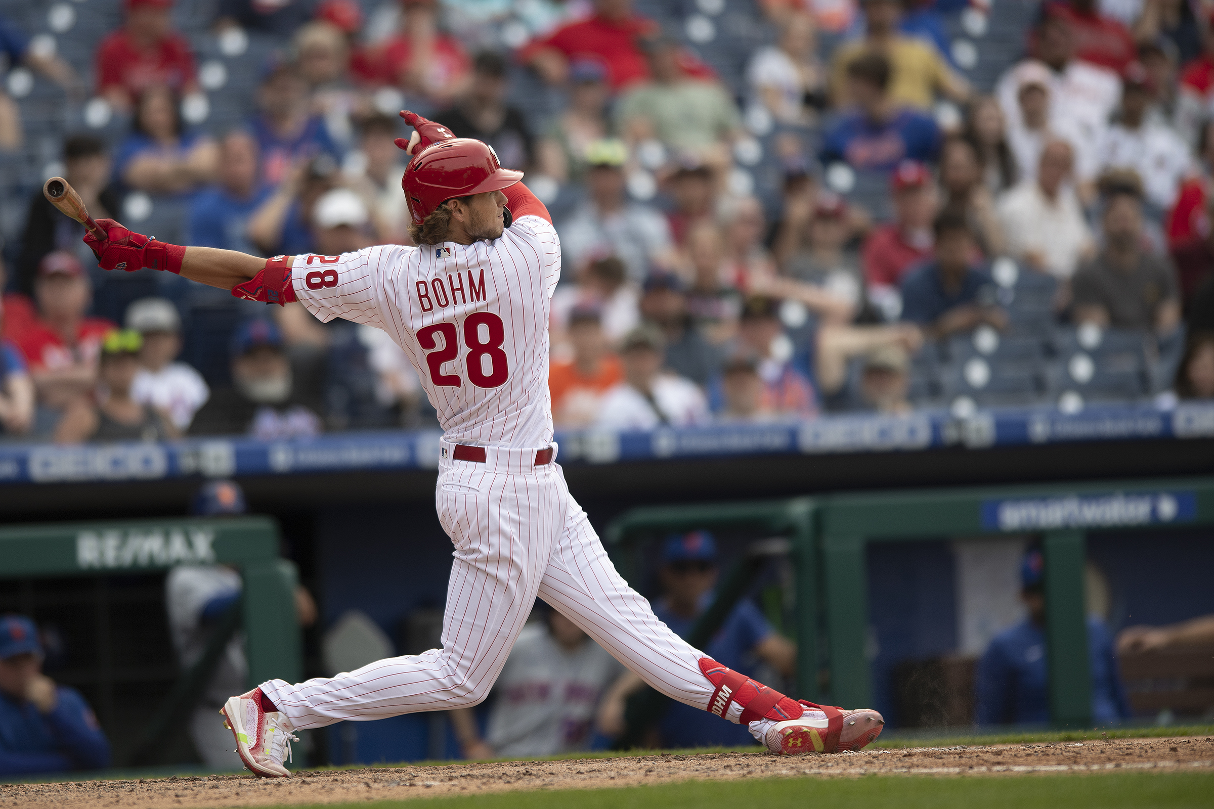 The Phillies' Alec Bohm will play Saturday. When will he play third base  again? That's up in the air.