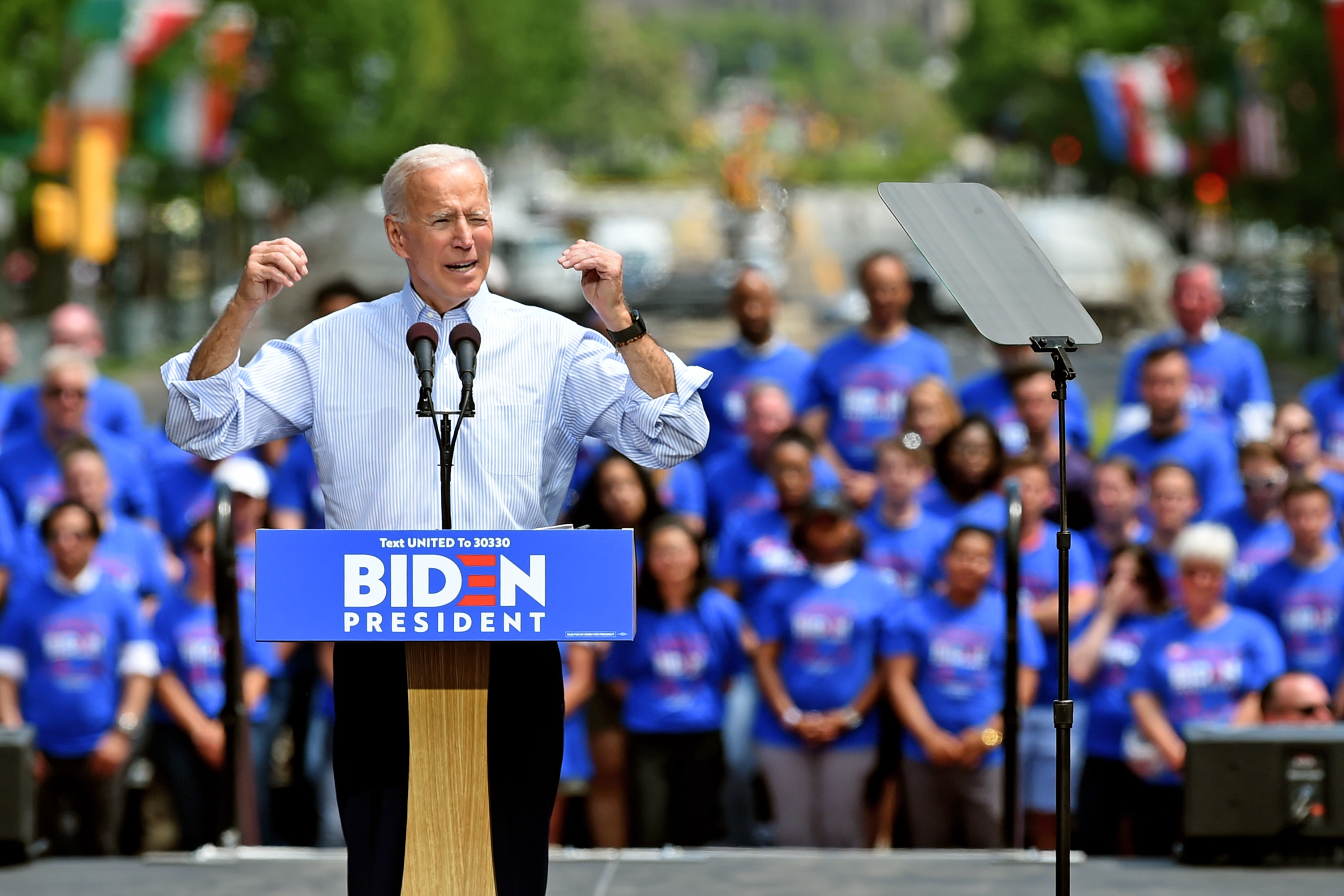 Thorny Hyret gør det fladt In Philly rally, Joe Biden offers unity to replace Trump's 'hatred'