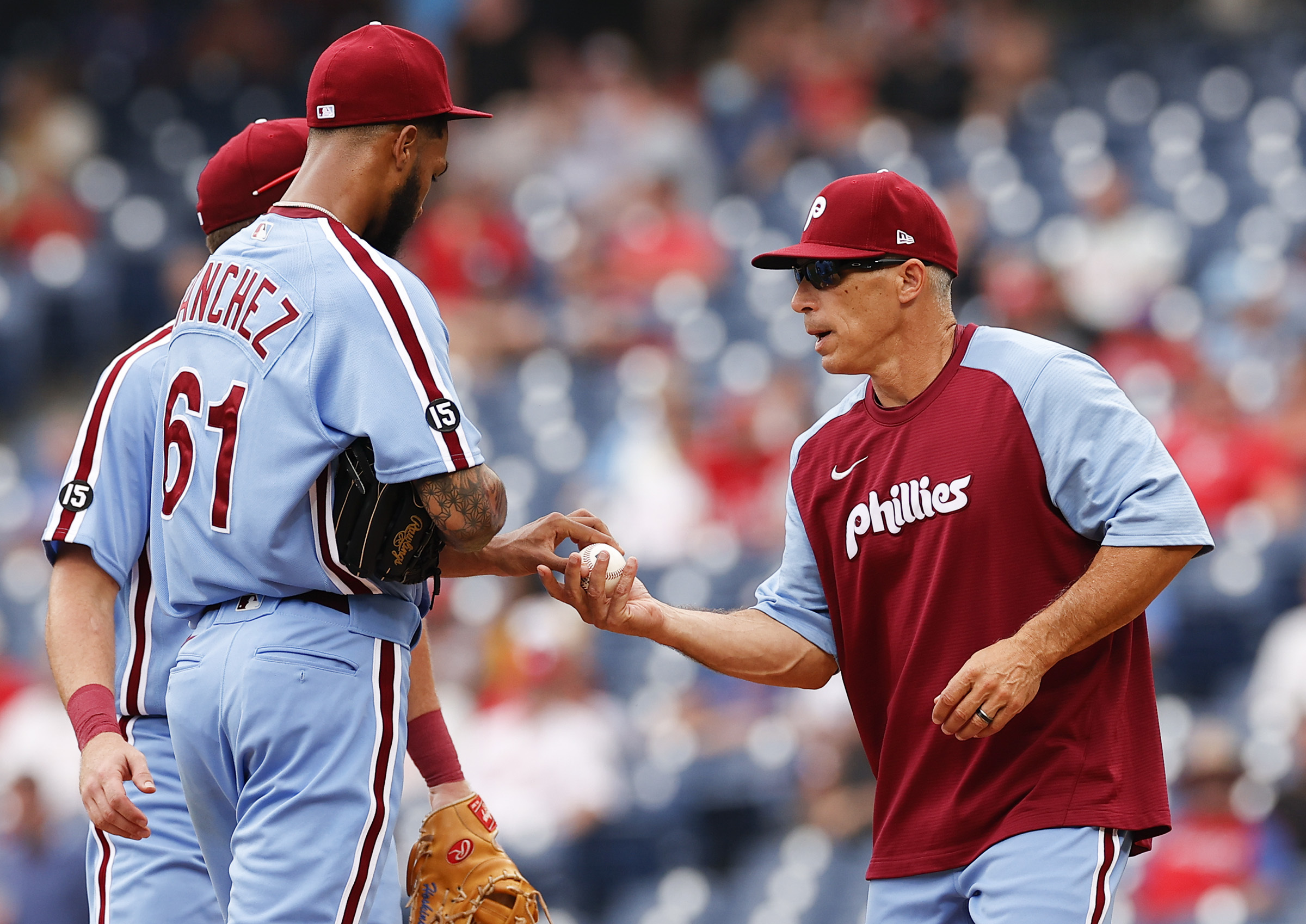 Phillies' Rhys Hoskins picking up slack for injured Bryce Harper, J.T.  Realmuto