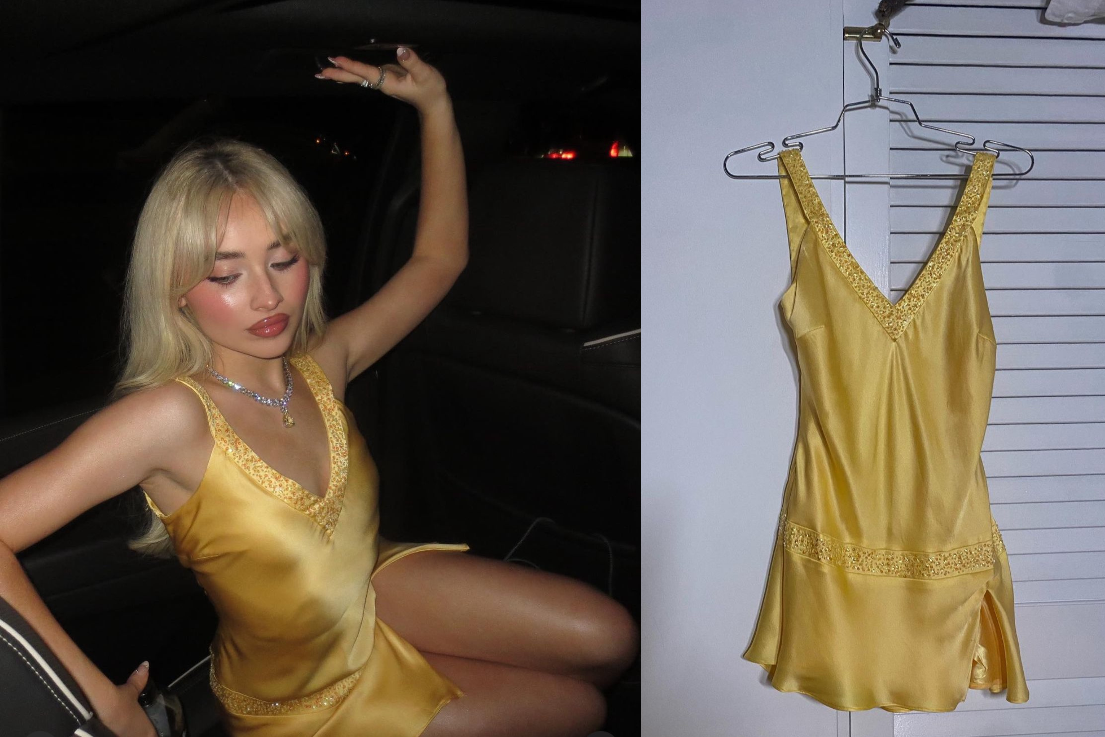 Sabrina Carpenter's yellow dress and 'vintage' Forever 21 shorts spark ire on fashion resales Sabrina Carpenter's yellow dress and 'vintage' Forever 21 shorts spark ire on fashion resales
