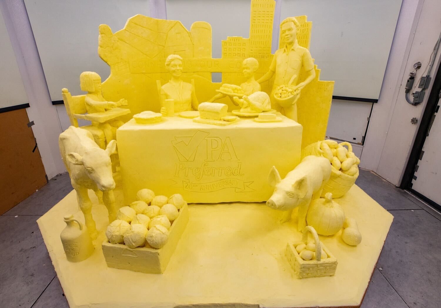 The Pennsylvania Farm Show's 1,000-pound butter sculpture delights