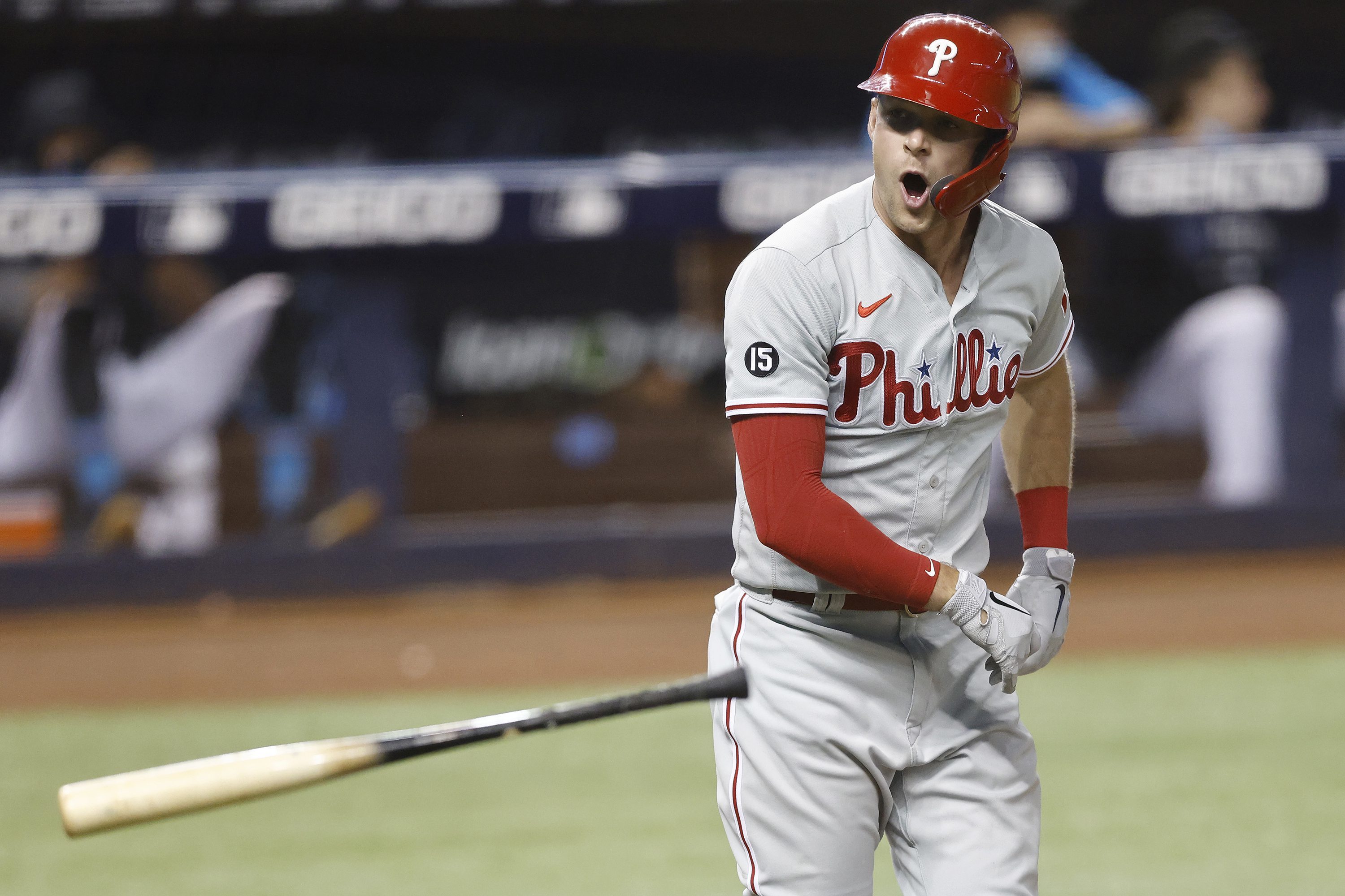 Rhys Hoskins insane home run and bat flip during Philadelphia