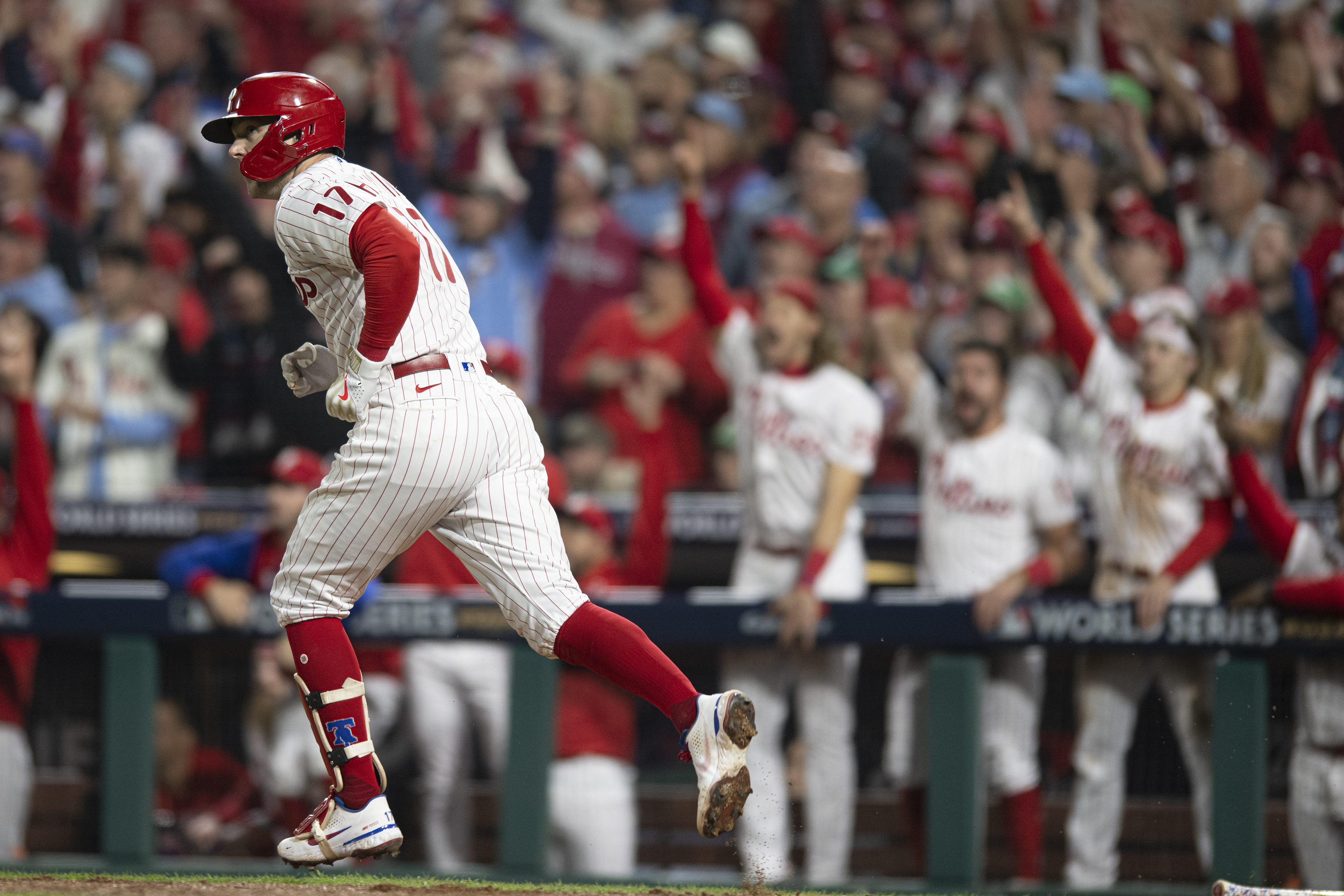 Phillies make history with 5 homers off Astros starter in Game 3 win