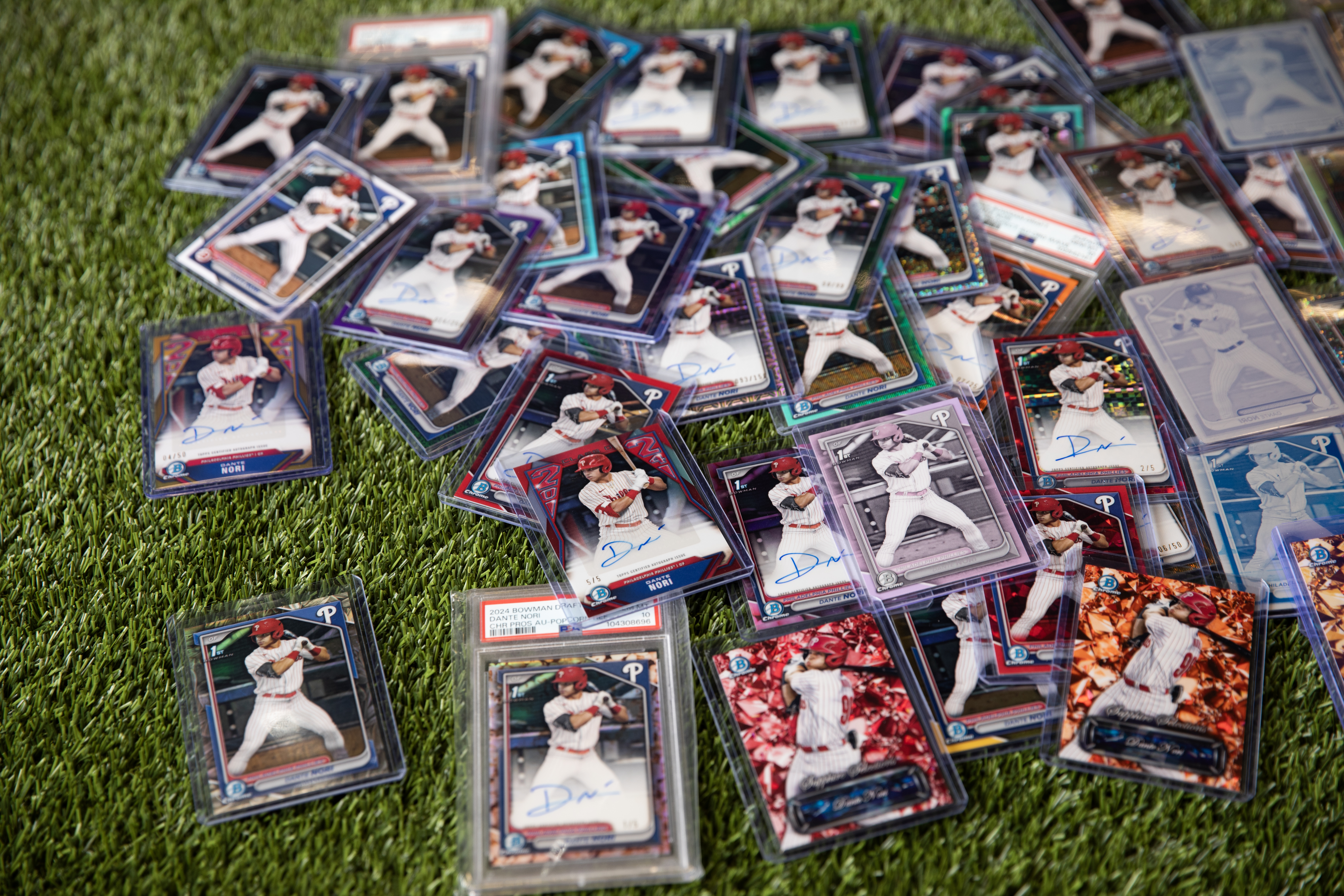 Phillies prospect Dante Nori is collecting his own rookie baseball cards