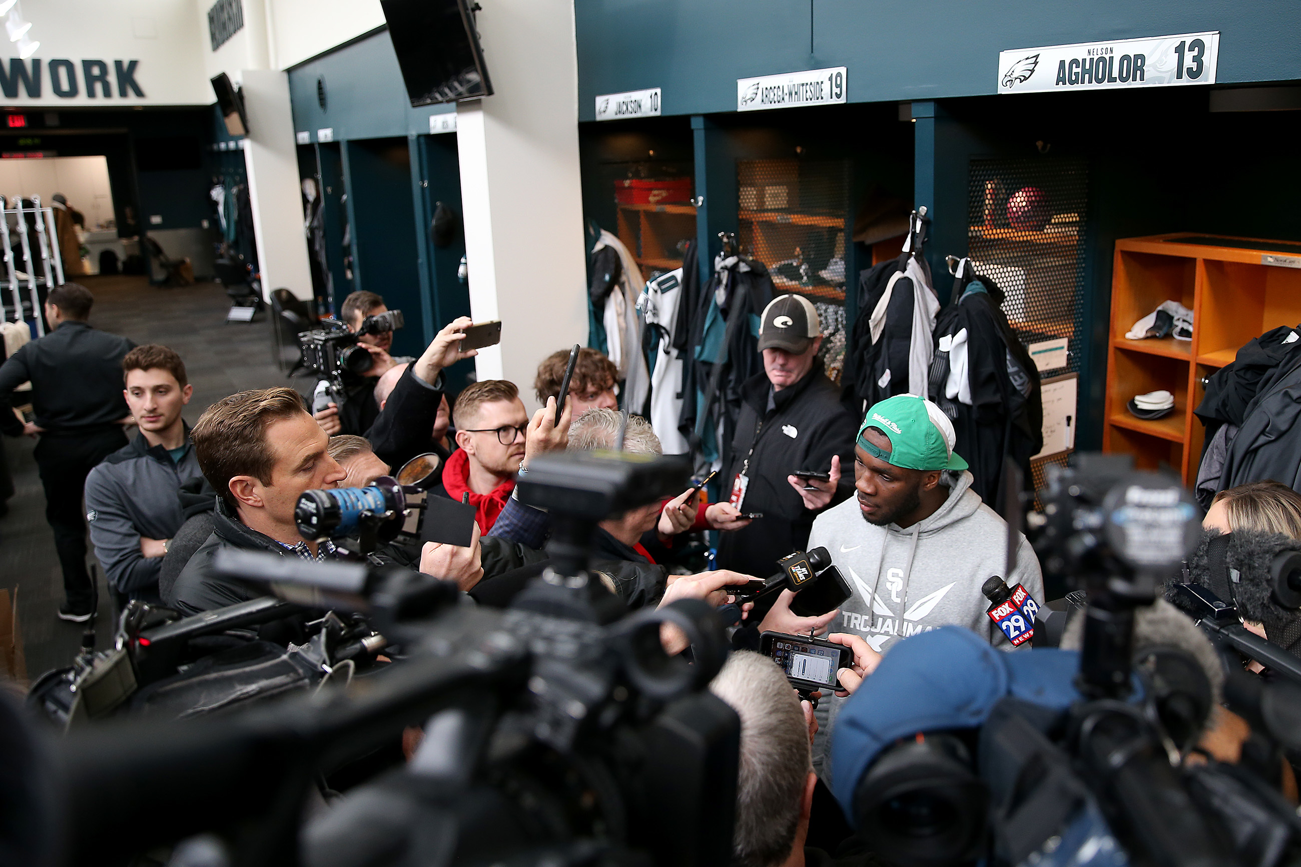 Philadelphia Eagles Receiver Nelson Agholar L Editorial Stock Photo - Stock  Image