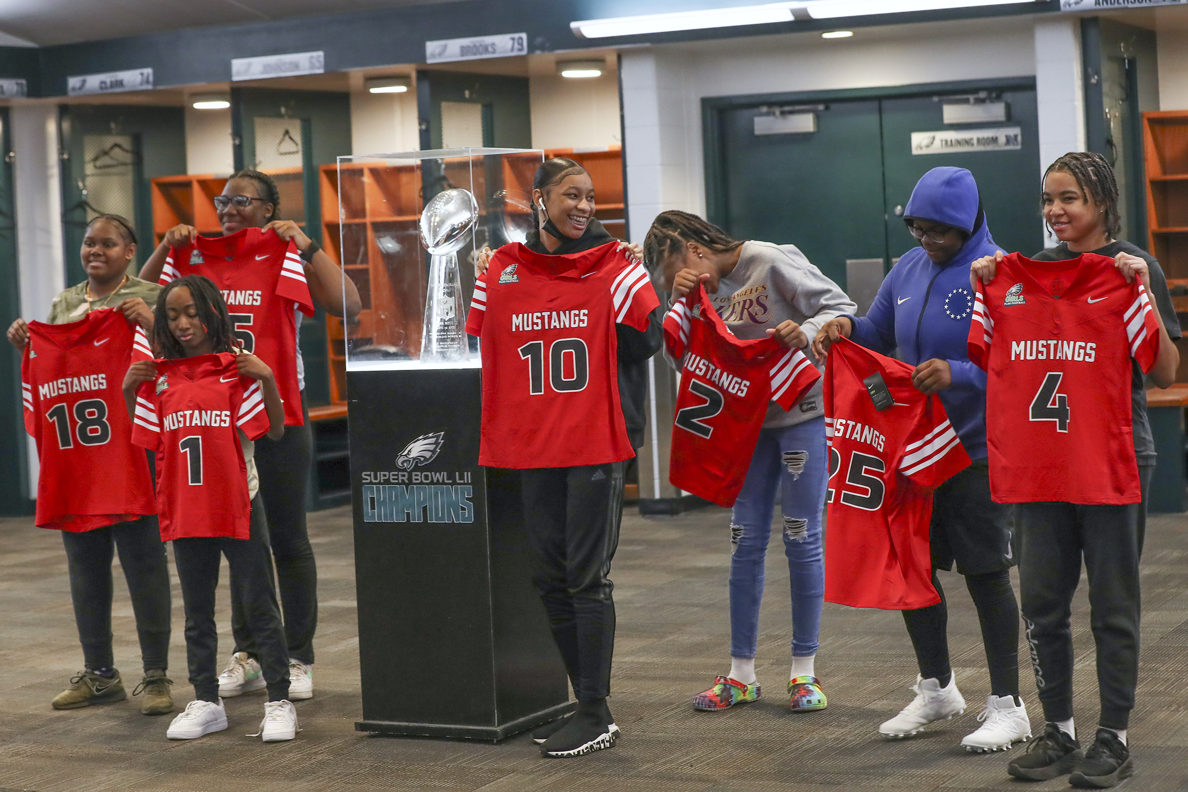 The Eagles' girls' high school flag football league is breaking down  barriers