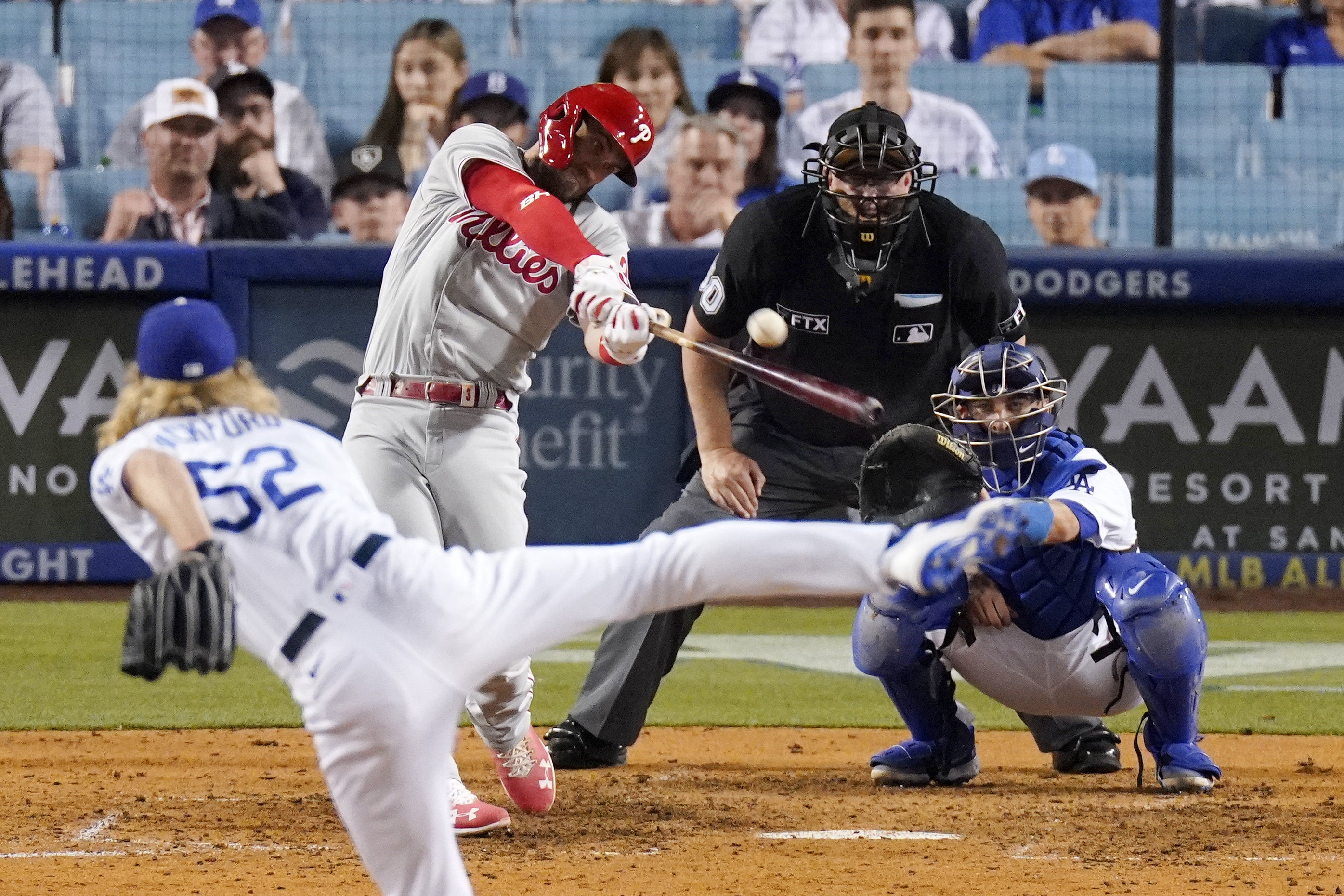 Phillies triumph in rollercoaster extra-innings battle with Dodgers, 12-10