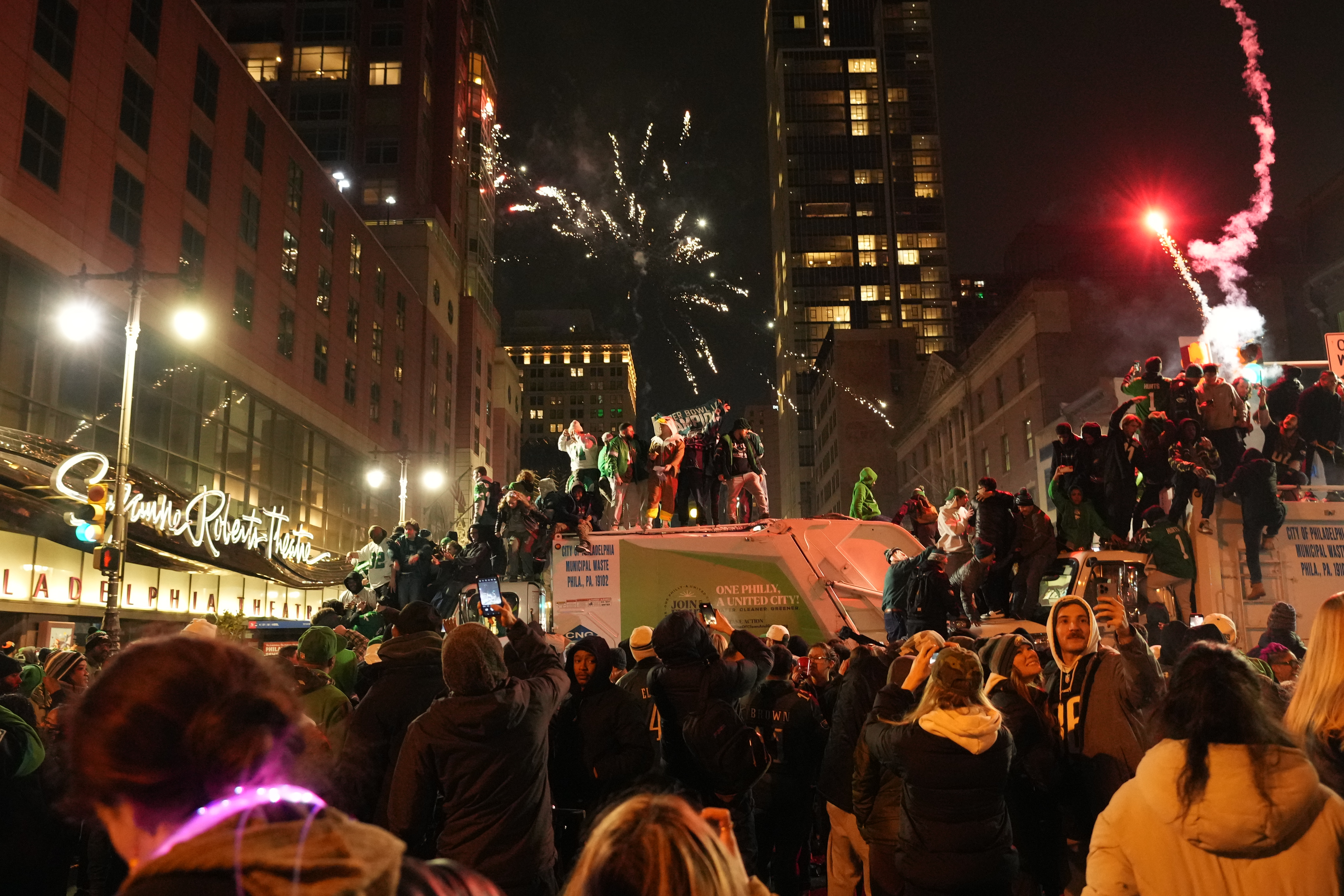 Eagles fans celebrate Super Bowl 2025 win over Kansas City Chiefs