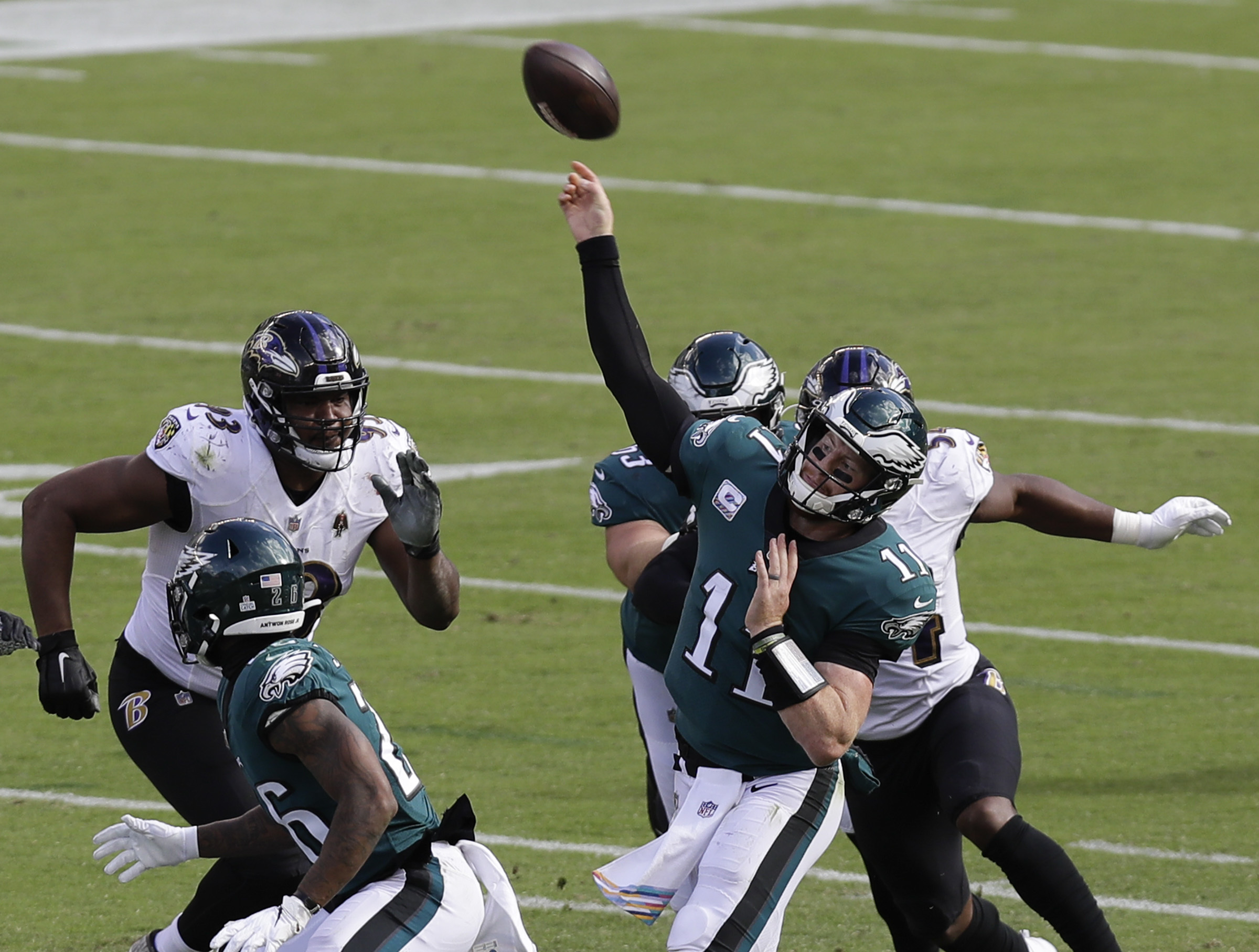 Baltimore Ravens' Matthew Judon (99) during an NFL football game against  the Philadelphia Eagles, Sunday, Oct. 18, 2020, in Philadelphia. The Ravens  defeated the Eagles 30-28. (AP Photo/Rich Schultz Stock Photo - Alamy