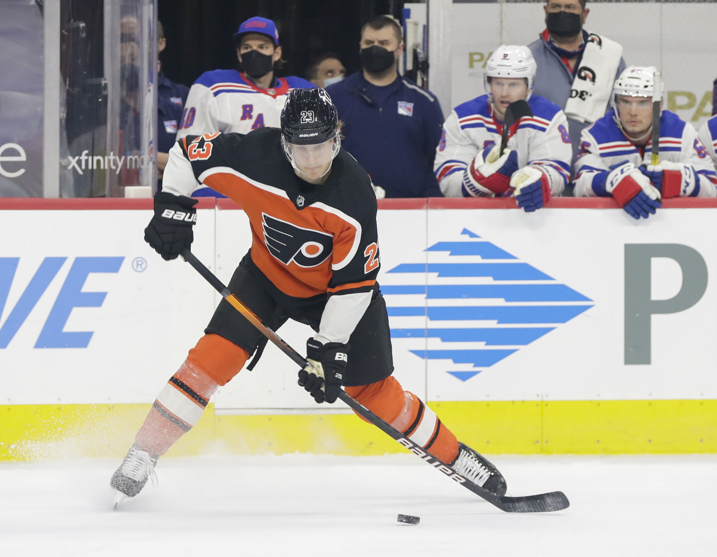 Scott Laughton Philadelphia Flyers Game worn 2021-22 Set 2 Third