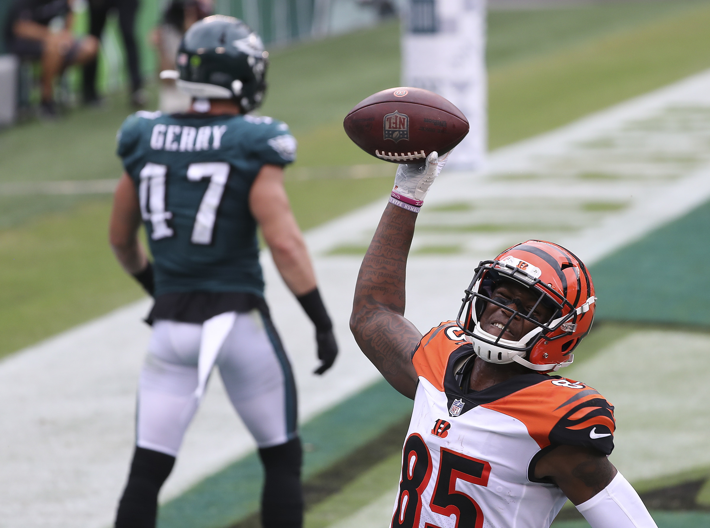 NFL fans wonder whether Bengals got away with penalty on historic Sam  Hubbard touchdown