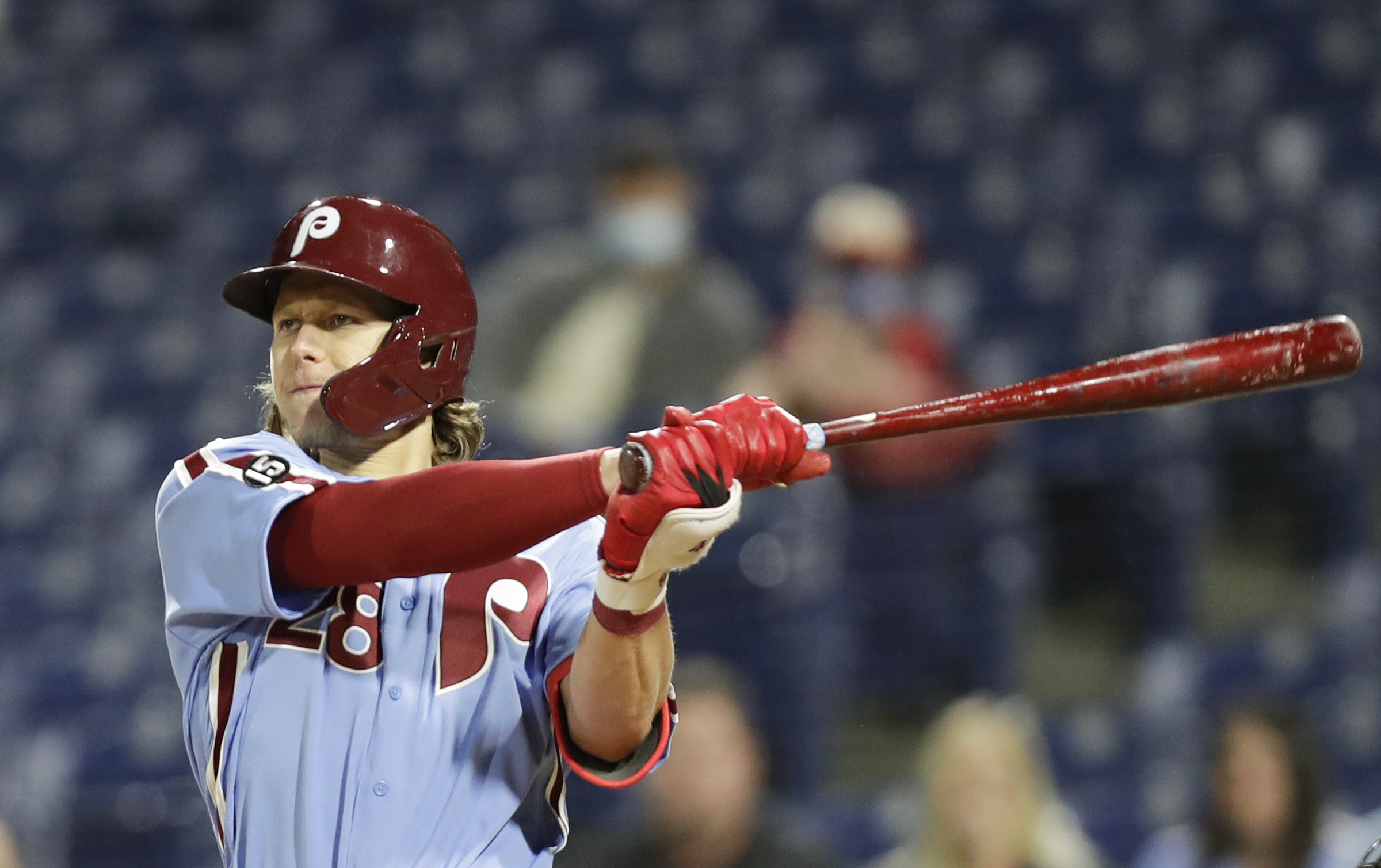 Phillies score 12 runs in first inning, rout Nationals 17-3