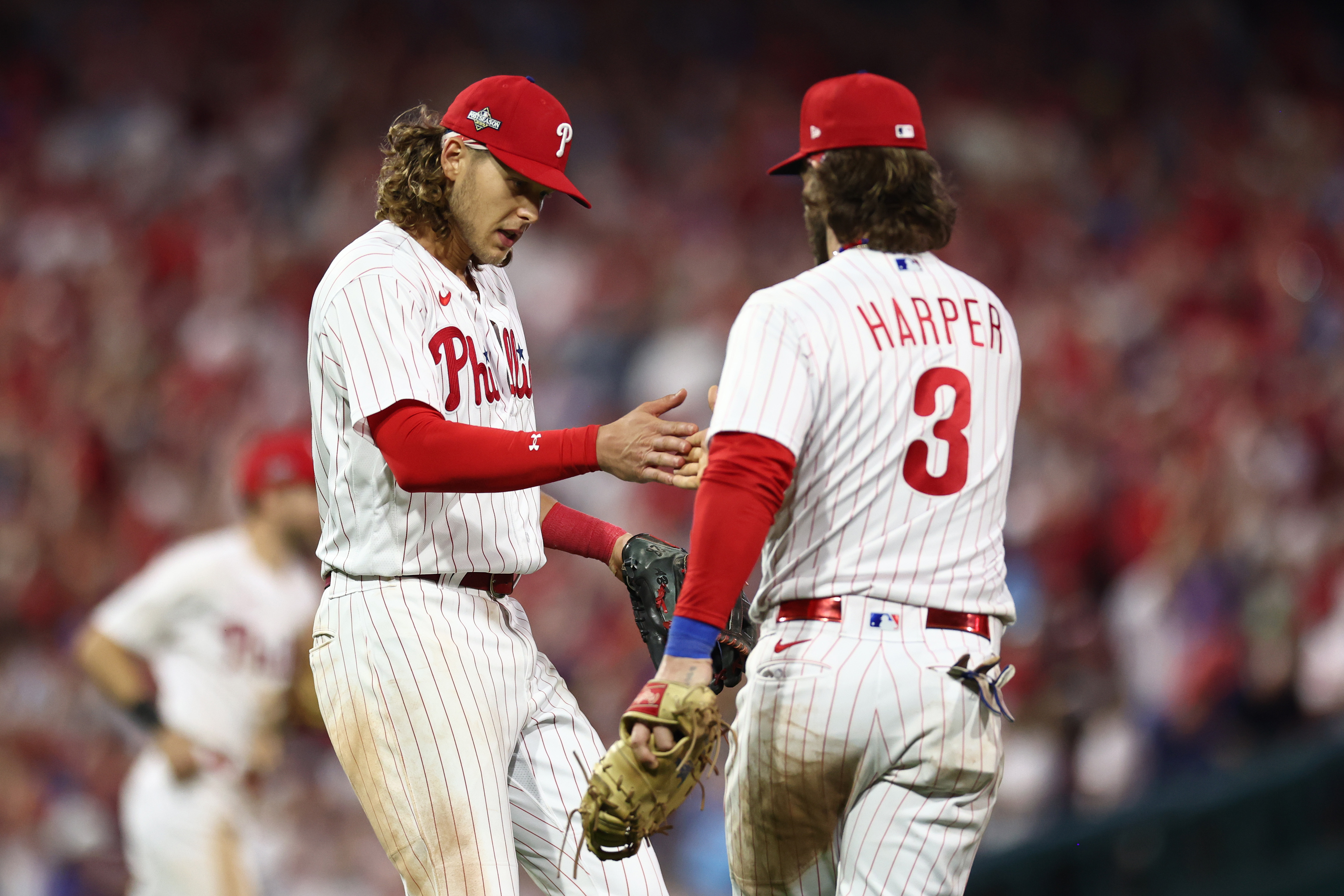 Alec Bohm of the Philadelphia Phillies celebrates after defeating the  News Photo - Getty Images