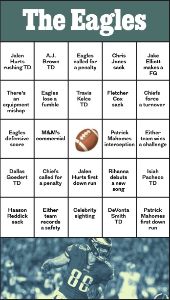 2023 Superbowl KC vs PHI Bingo Cards to Download, Print and Customize!