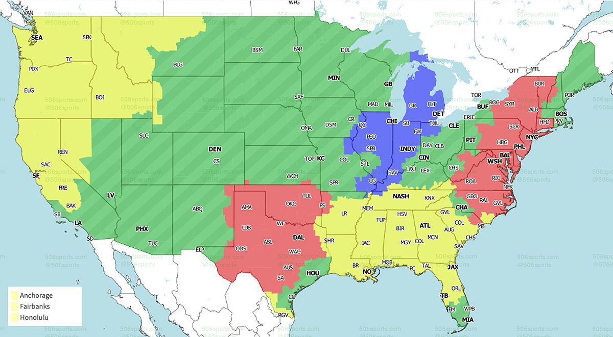 NFL Coverage Map Week 1: TV Schedule for FOX, CBS Broadcasts