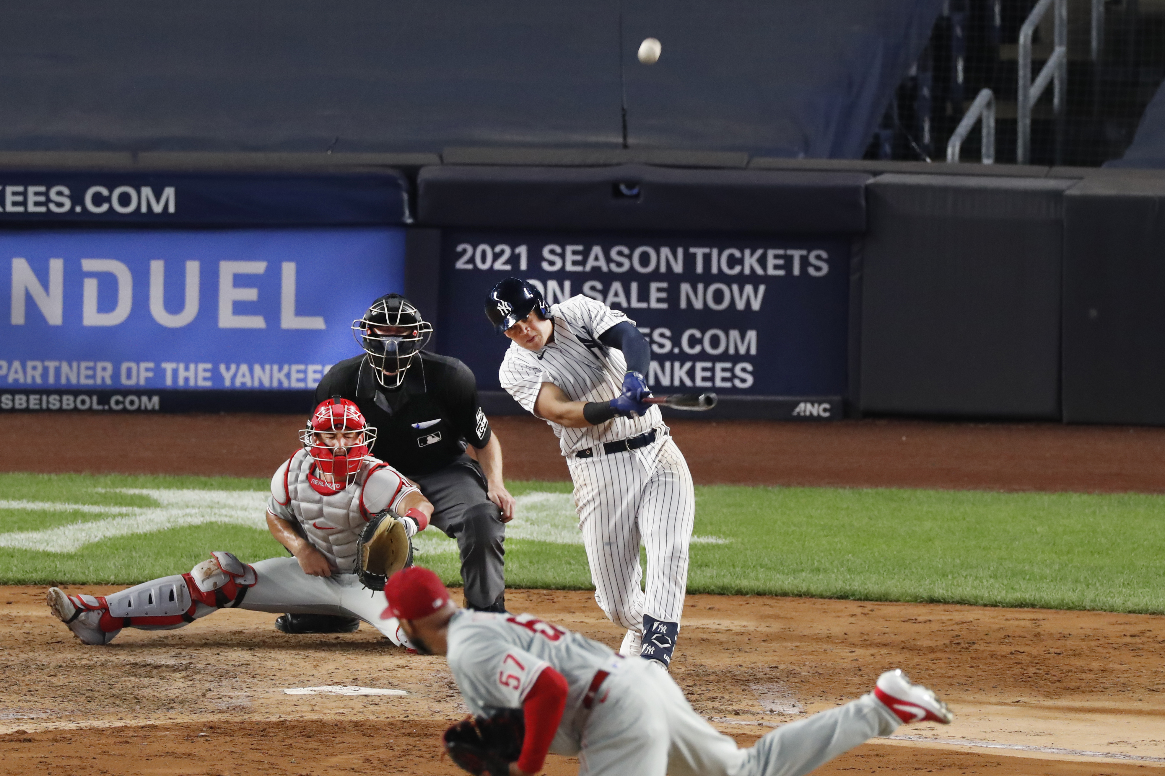 Phillies return from layoff, lose to Cole and Yankees 6-3