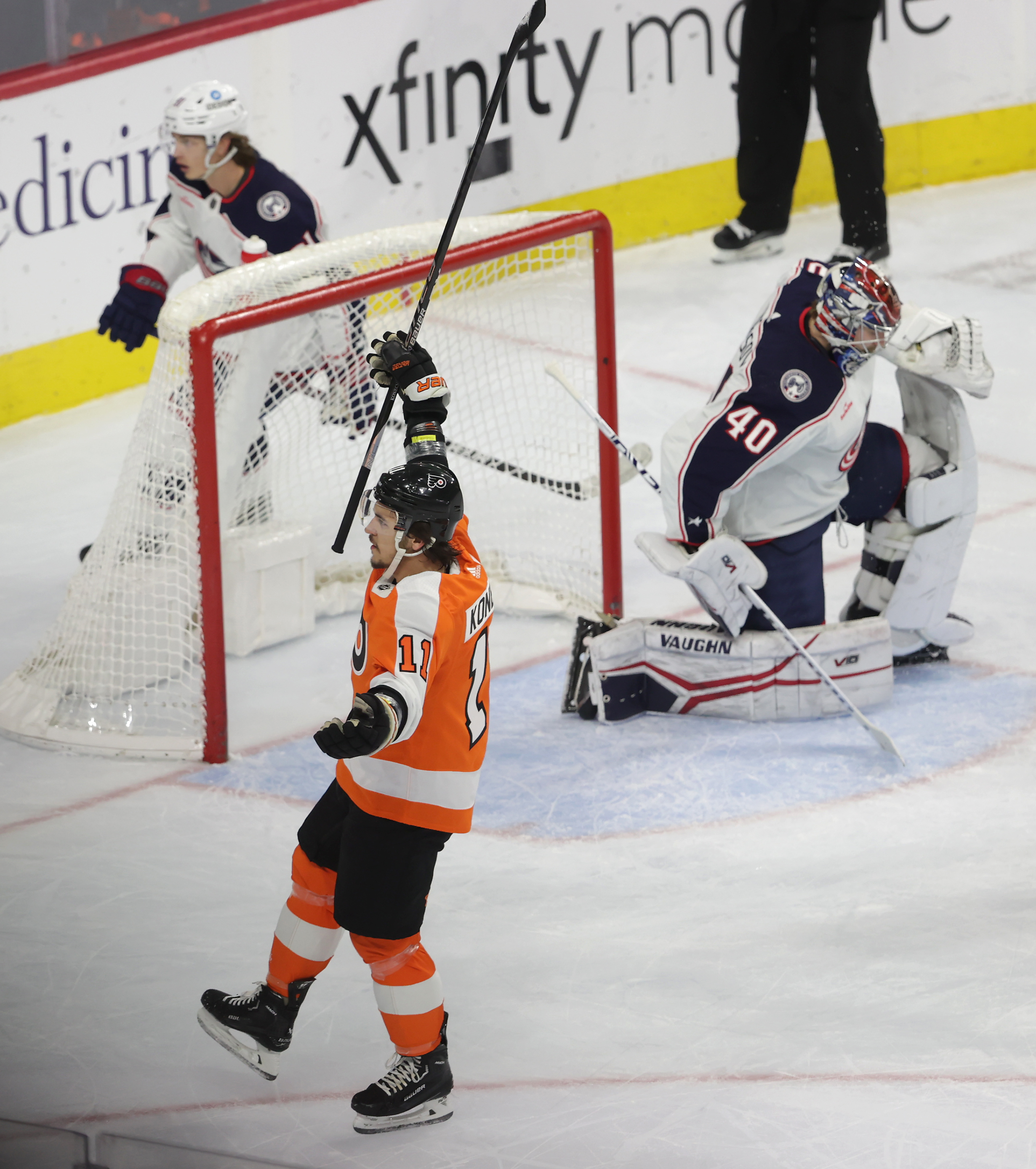 Travis Konecny giving first-class effort on Flyers' second line