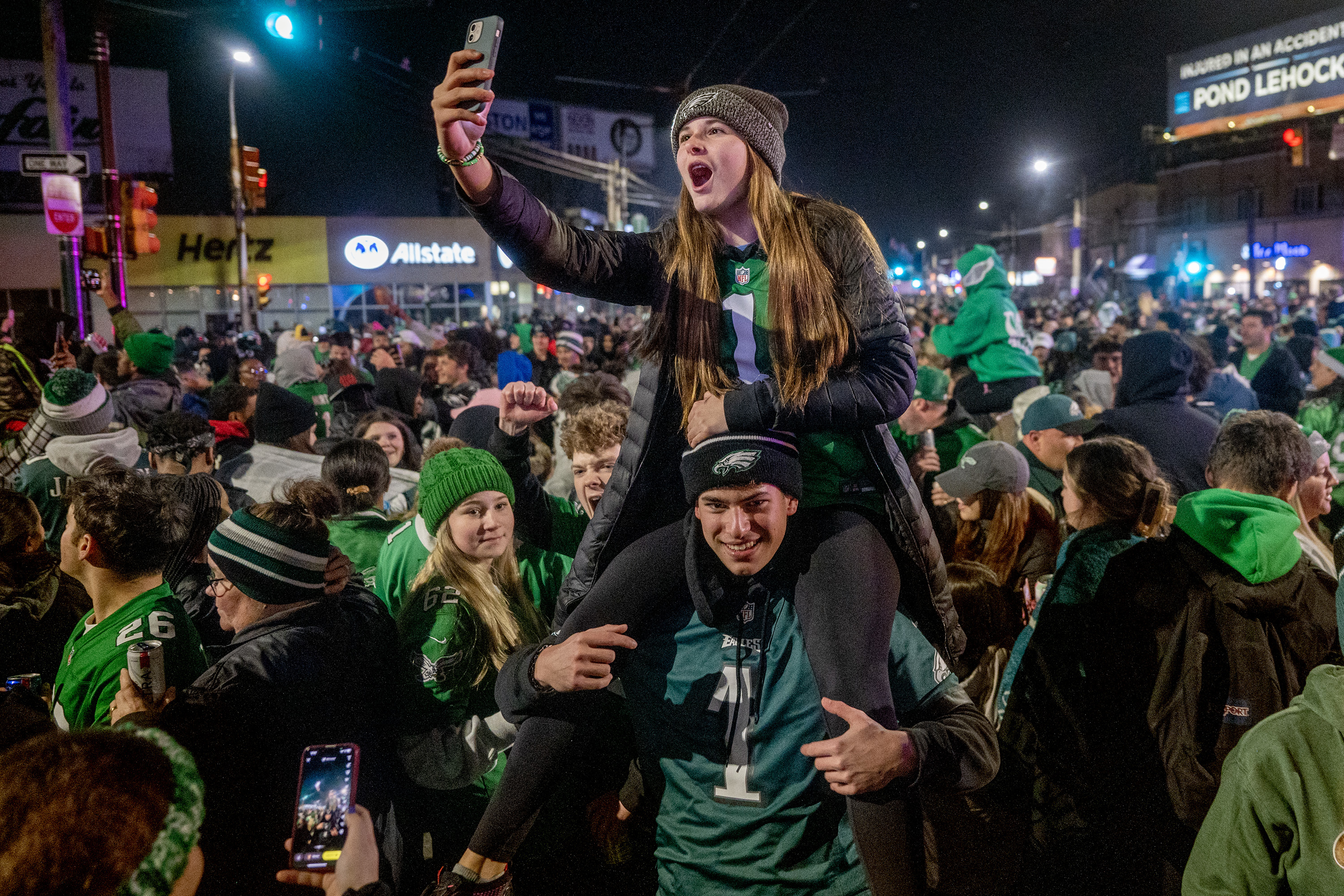 Eagles fans celebrate making Super Bowl with NFC win over Commanders